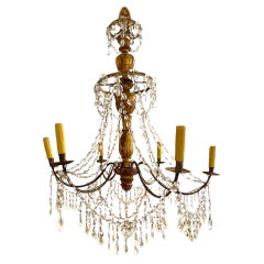 Giltwood and Crystal Chandelier, Italian, 18th Century