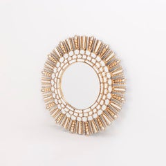 Giltwood and Gesso Sunburst Mirror, C 1970