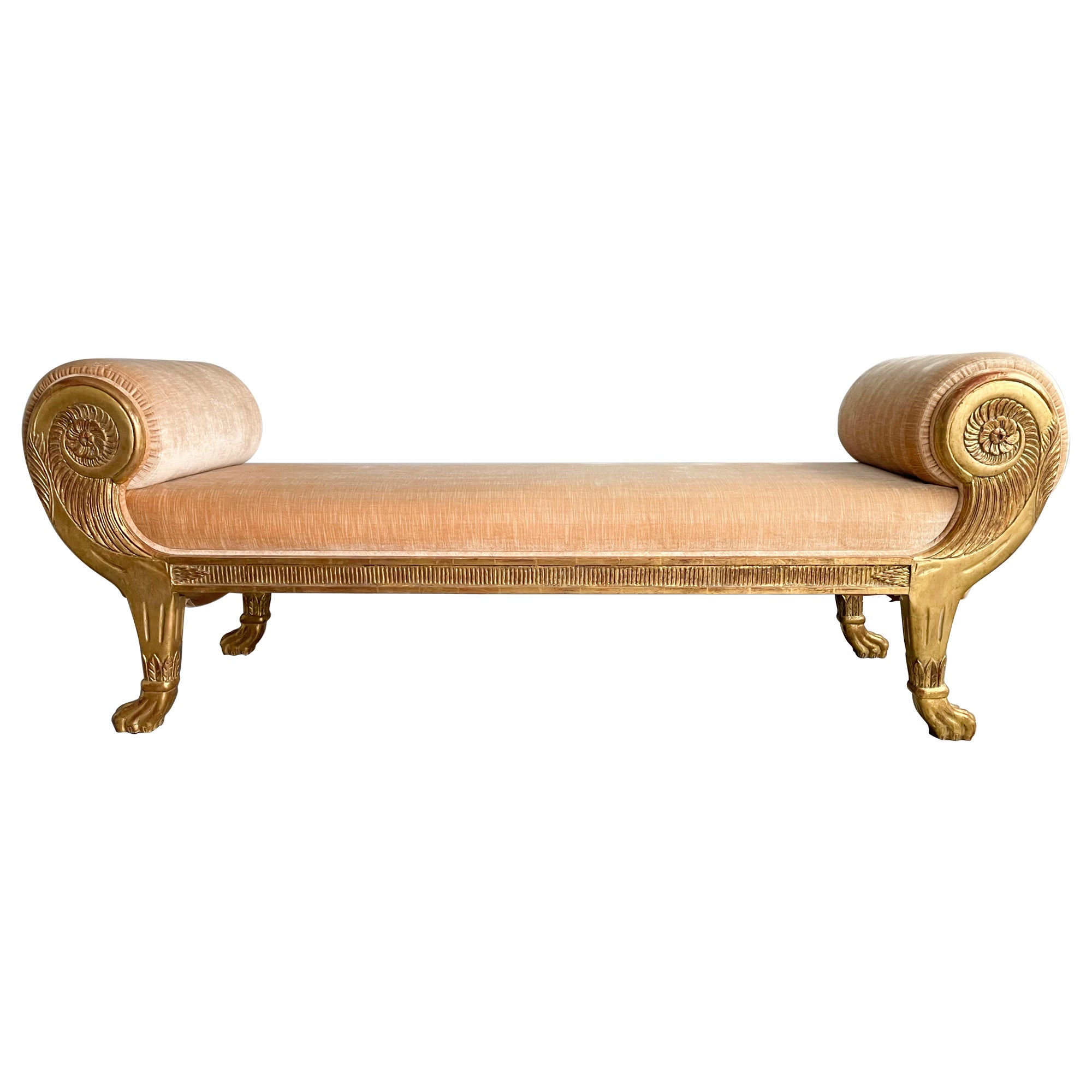 Giltwood Chaise Lounge By Ebanista/Pakzad International