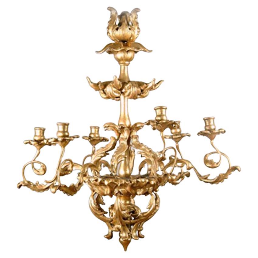 2 x Chandelier Laiton Chandelier Antique Baroque Gold 3 bras chandeliers 