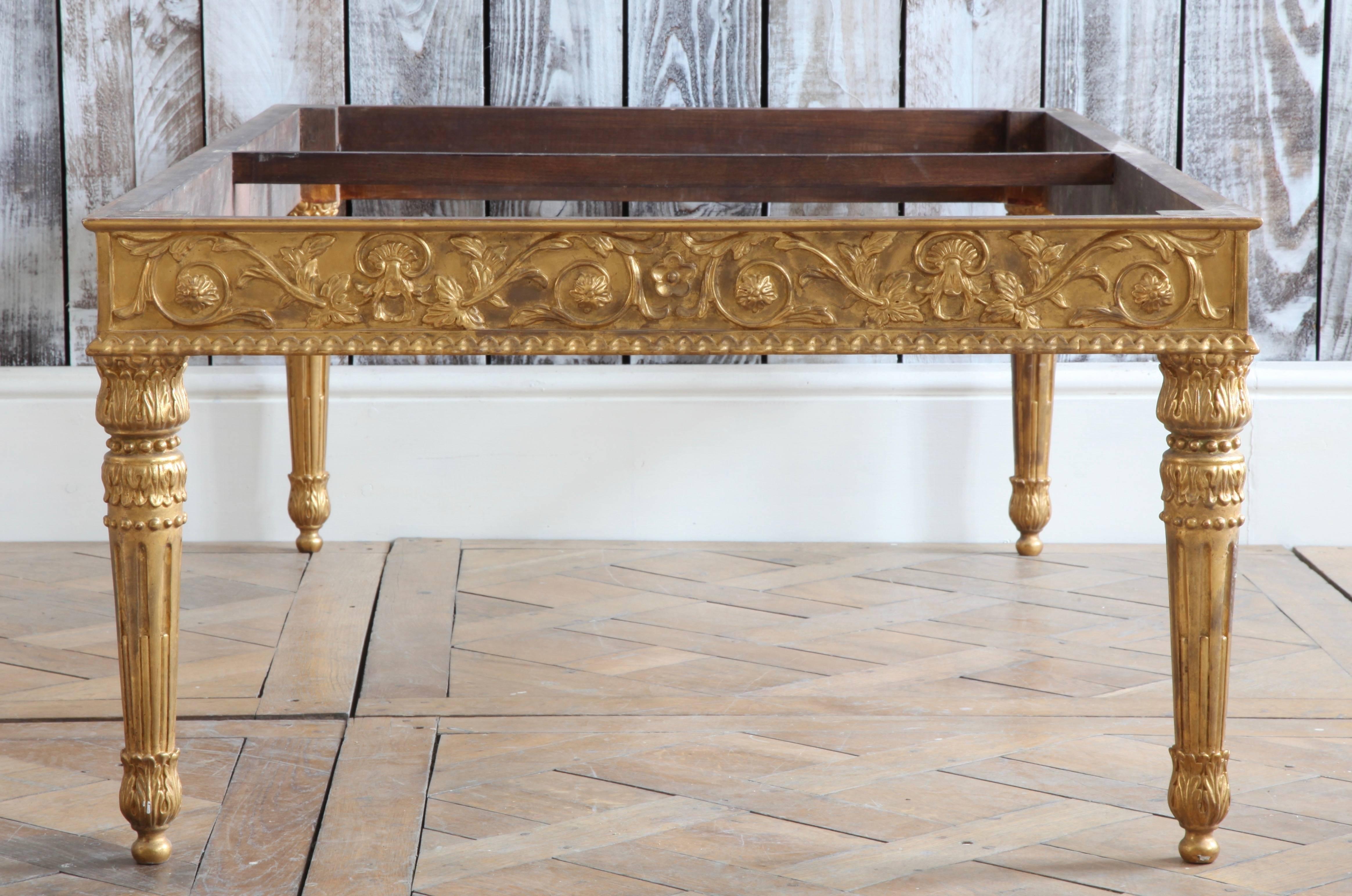 British Giltwood Coffee Table For Sale
