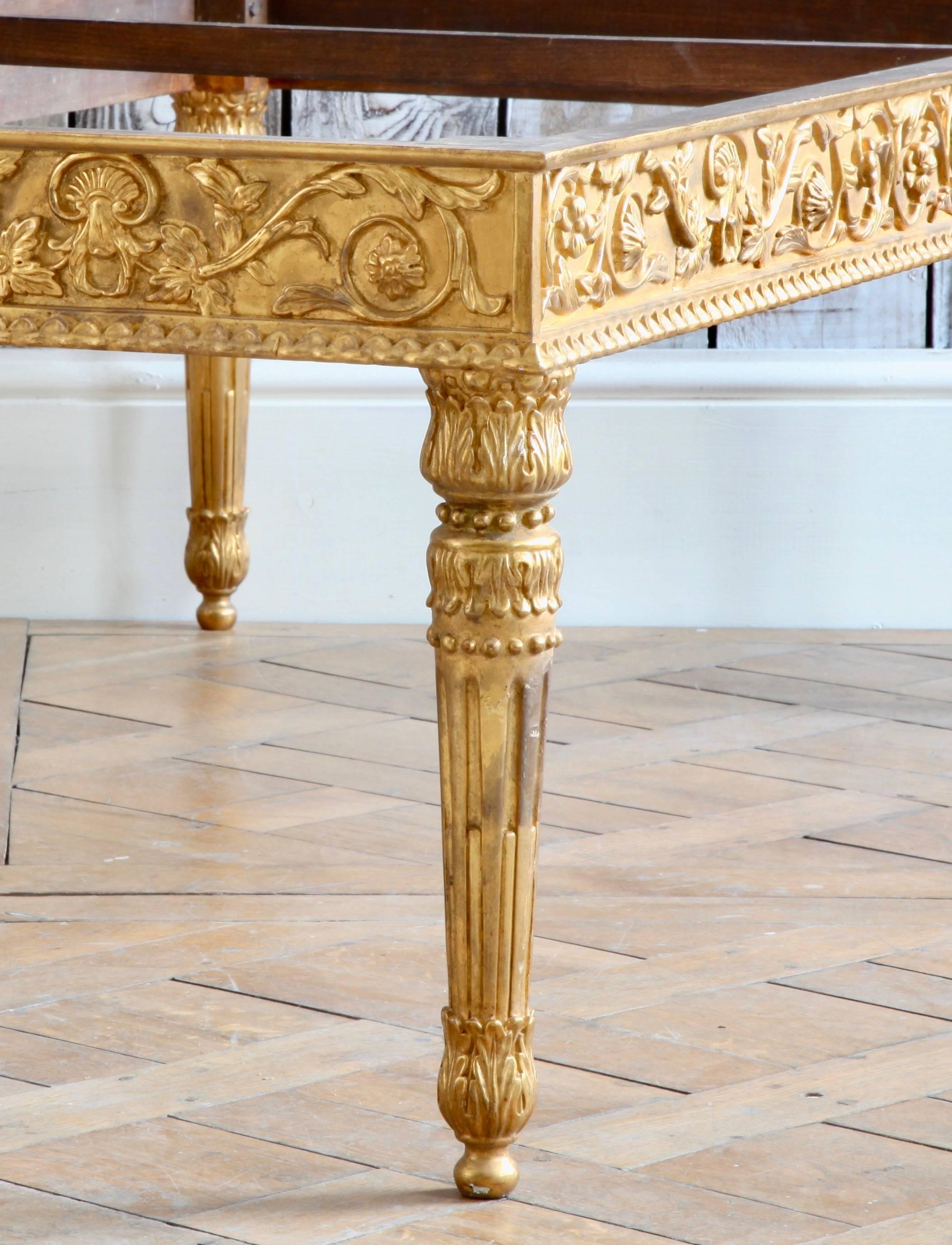 Contemporary Giltwood Coffee Table For Sale