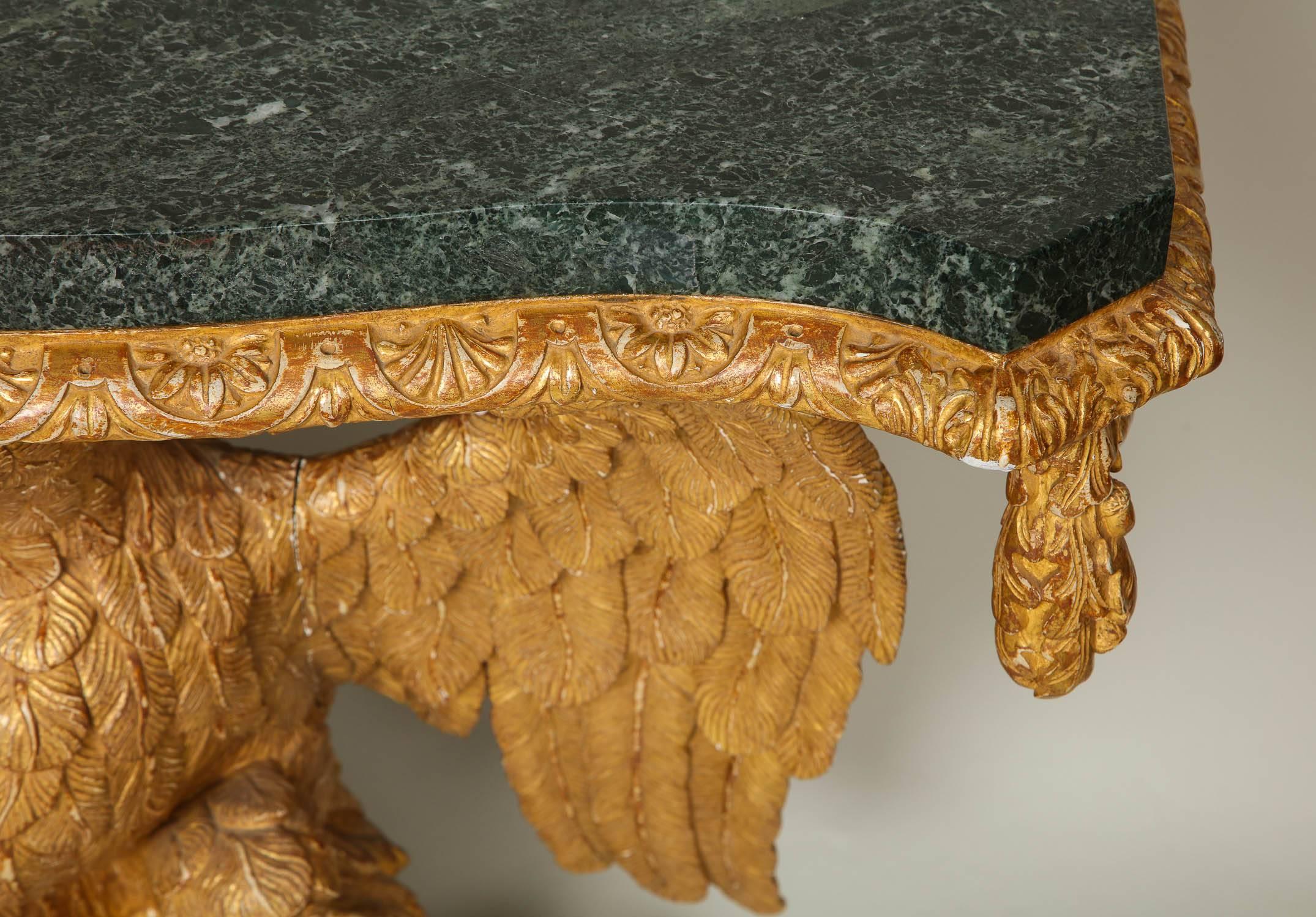 Giltwood Eagle Console Table In Good Condition In Greenwich, CT