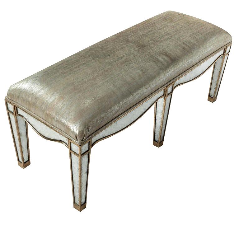 Giltwood Eglomise Mirrored Bench For Sale At 1stdibs