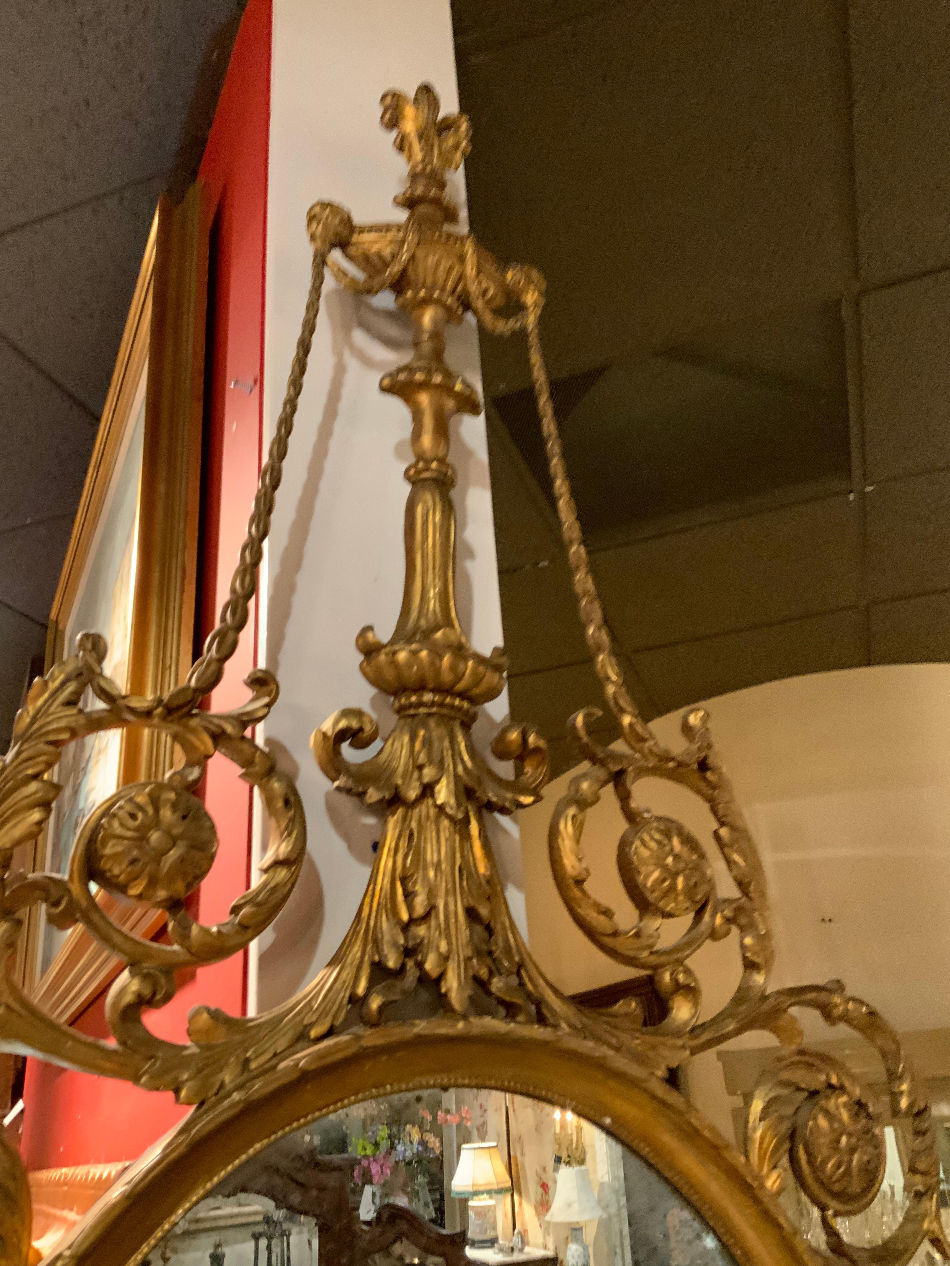 XIXe siècle Miroir Empire en bois doré C.I.C. en vente