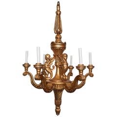 Giltwood Figurehead Chandelier