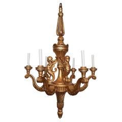 Giltwood Figurehead Chandelier