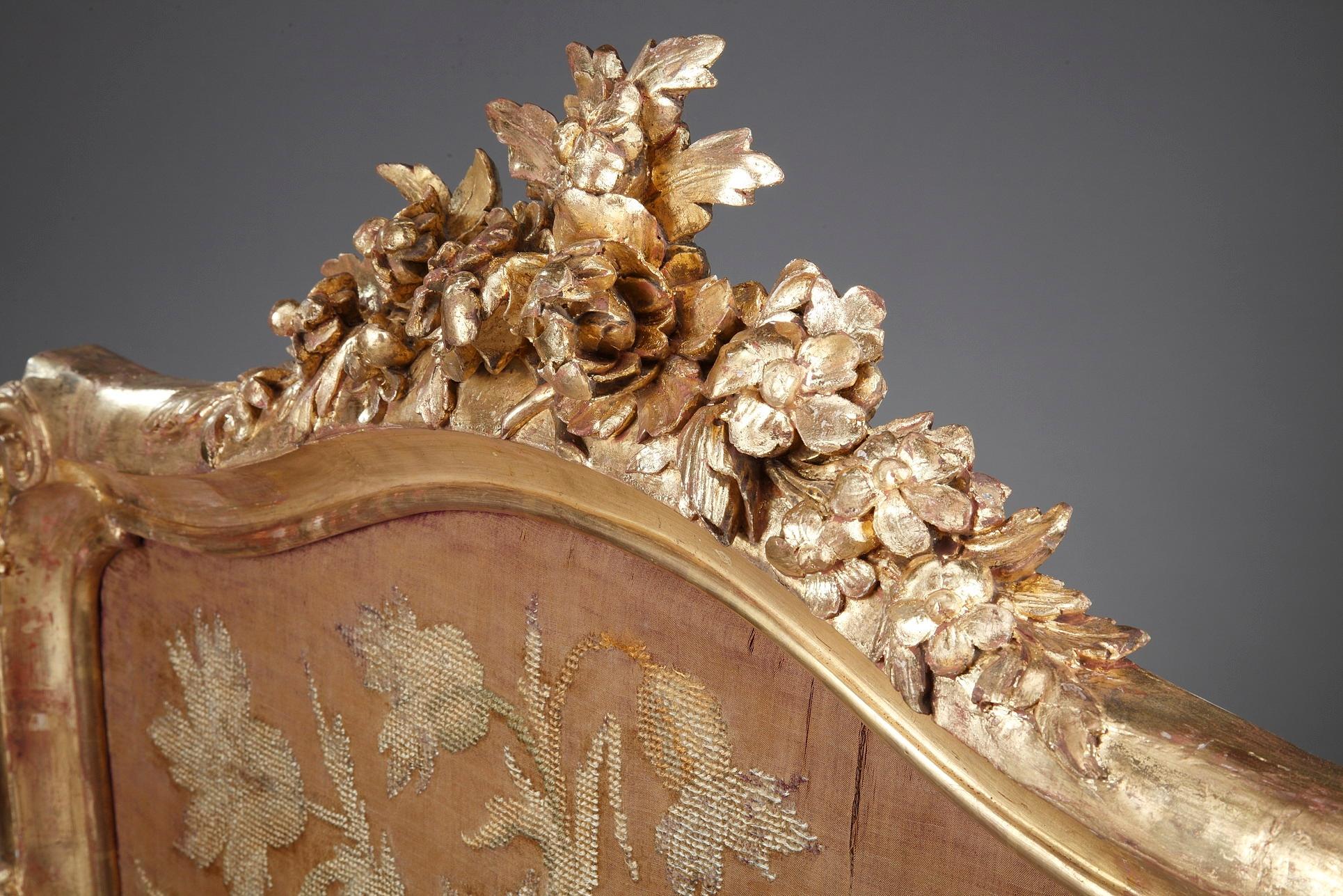 Giltwood Fire Screen in Louis XV-Style, Charles Mauricheau-Beaupré Collection 9