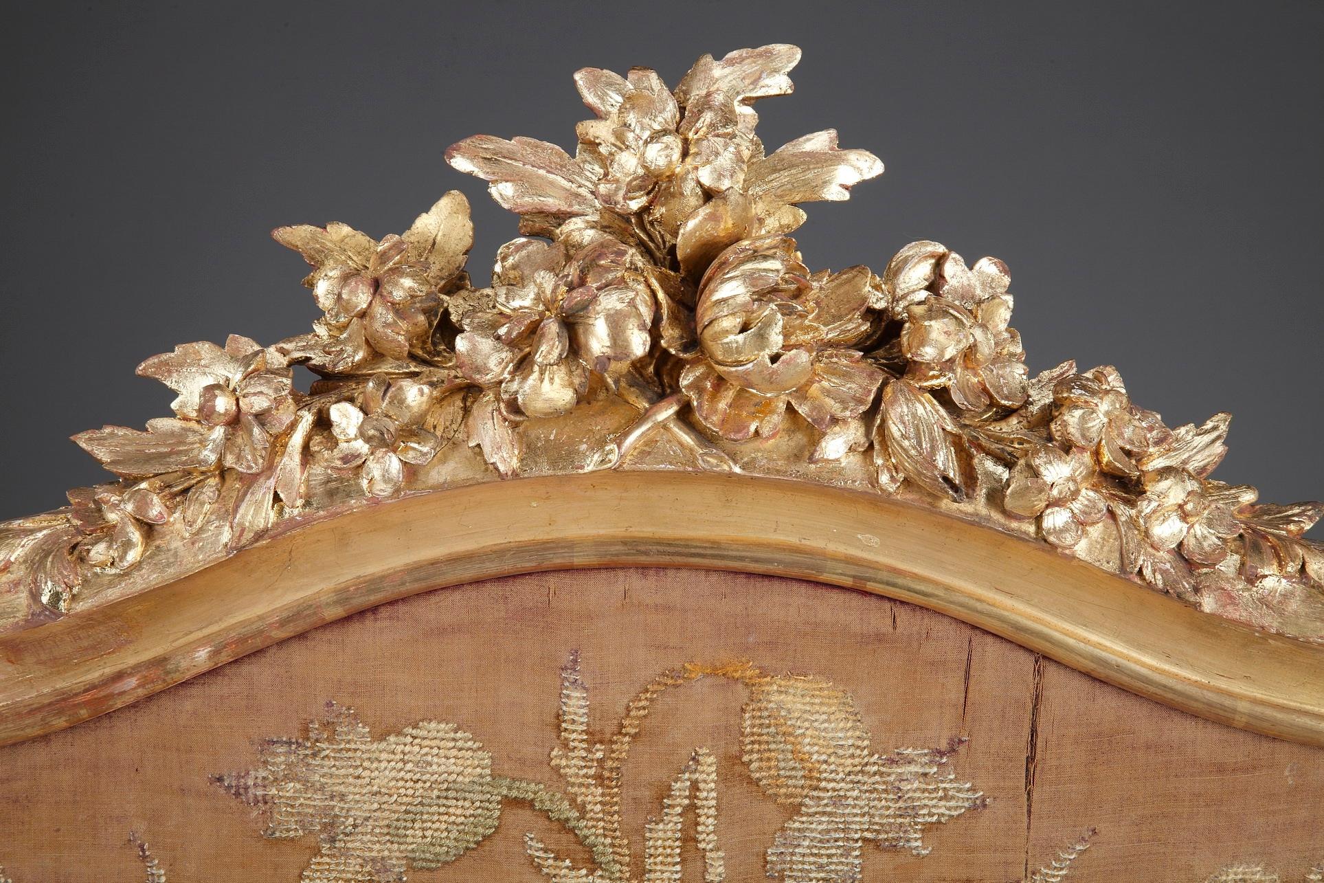 Giltwood Fire Screen in Louis XV-Style, Charles Mauricheau-Beaupré Collection 2