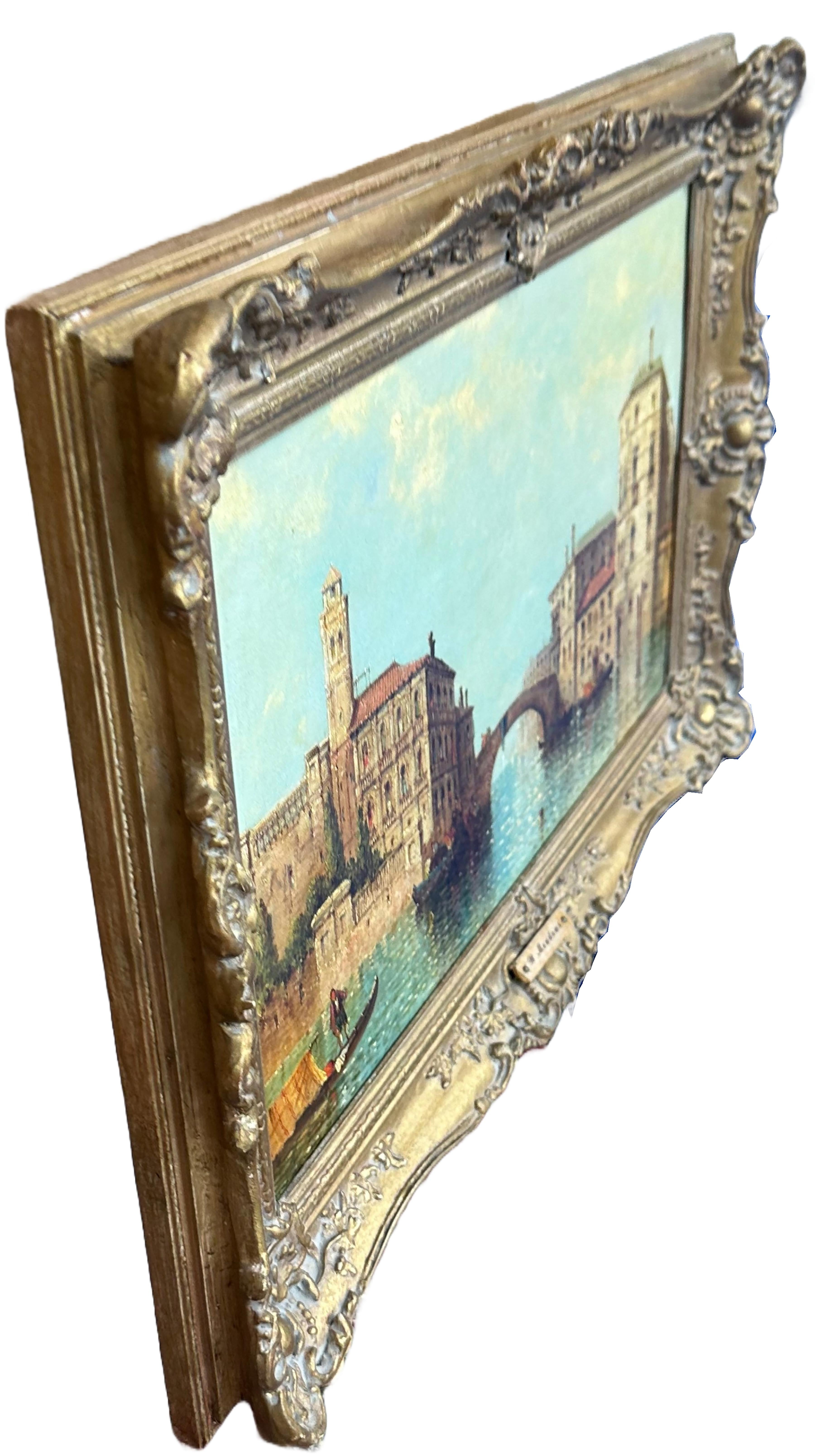 19th Century Giltwood Framed Oil Painting 