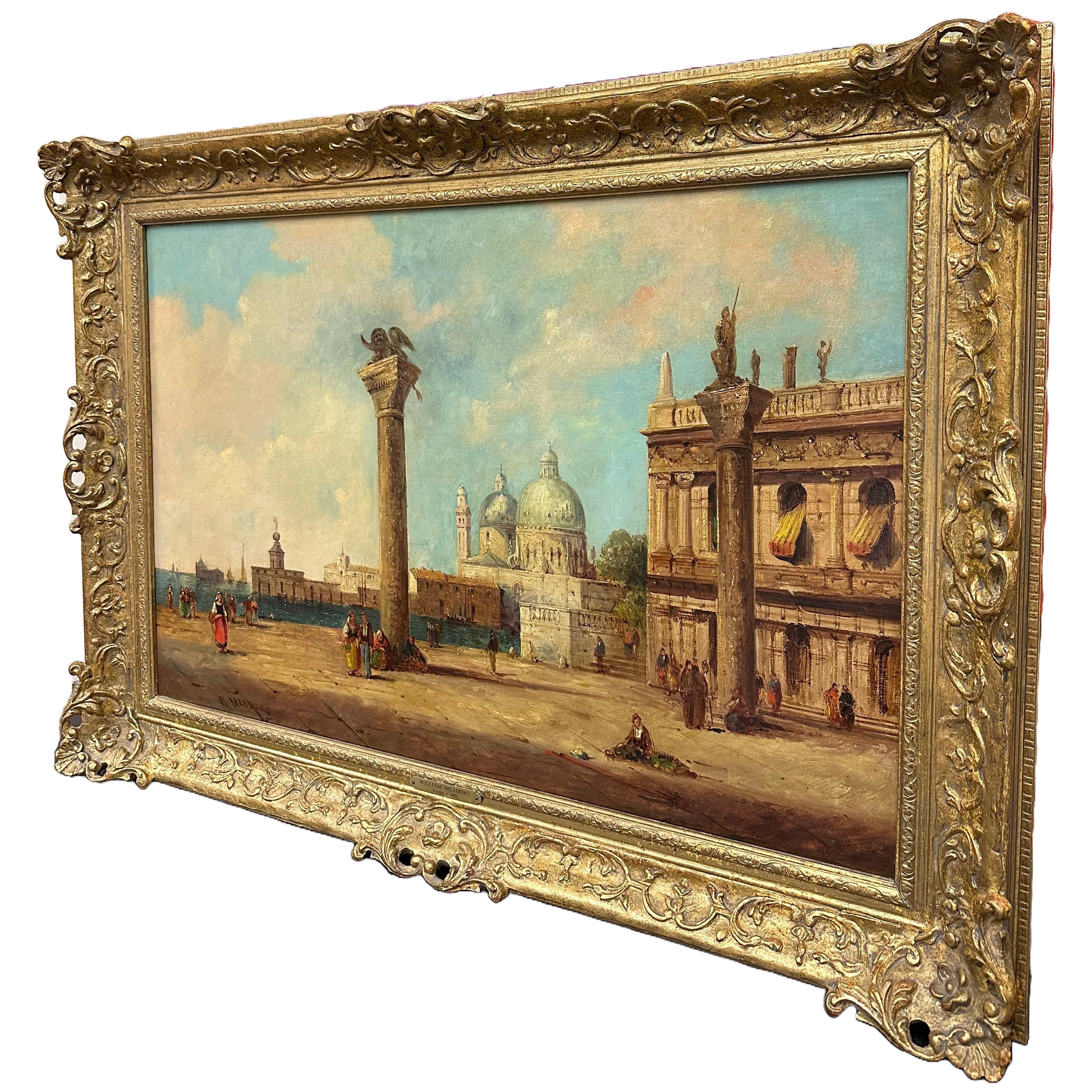 Giltwood Gerahmtes Ölgemälde 