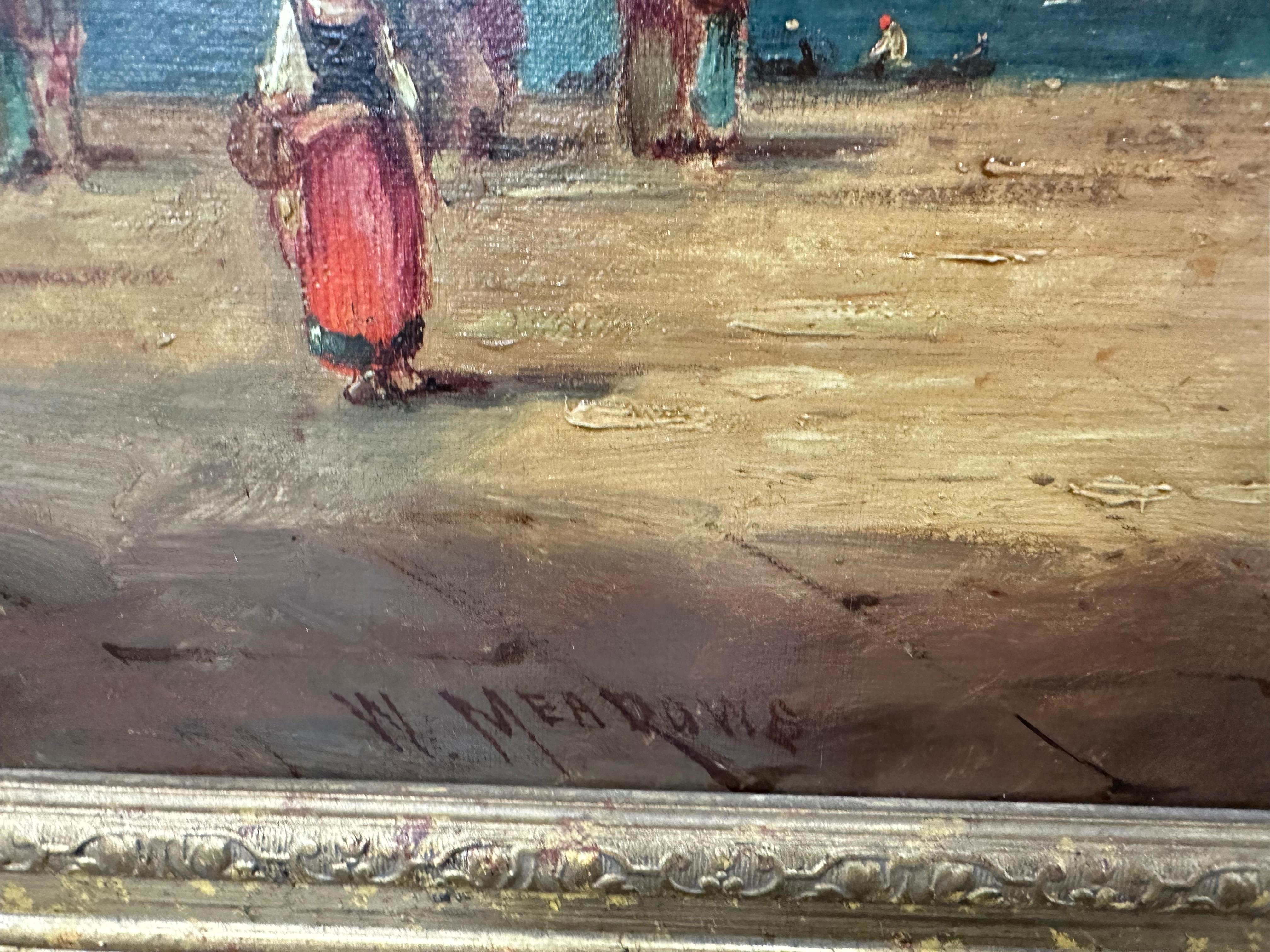 Giltwood Gerahmtes Ölgemälde 
