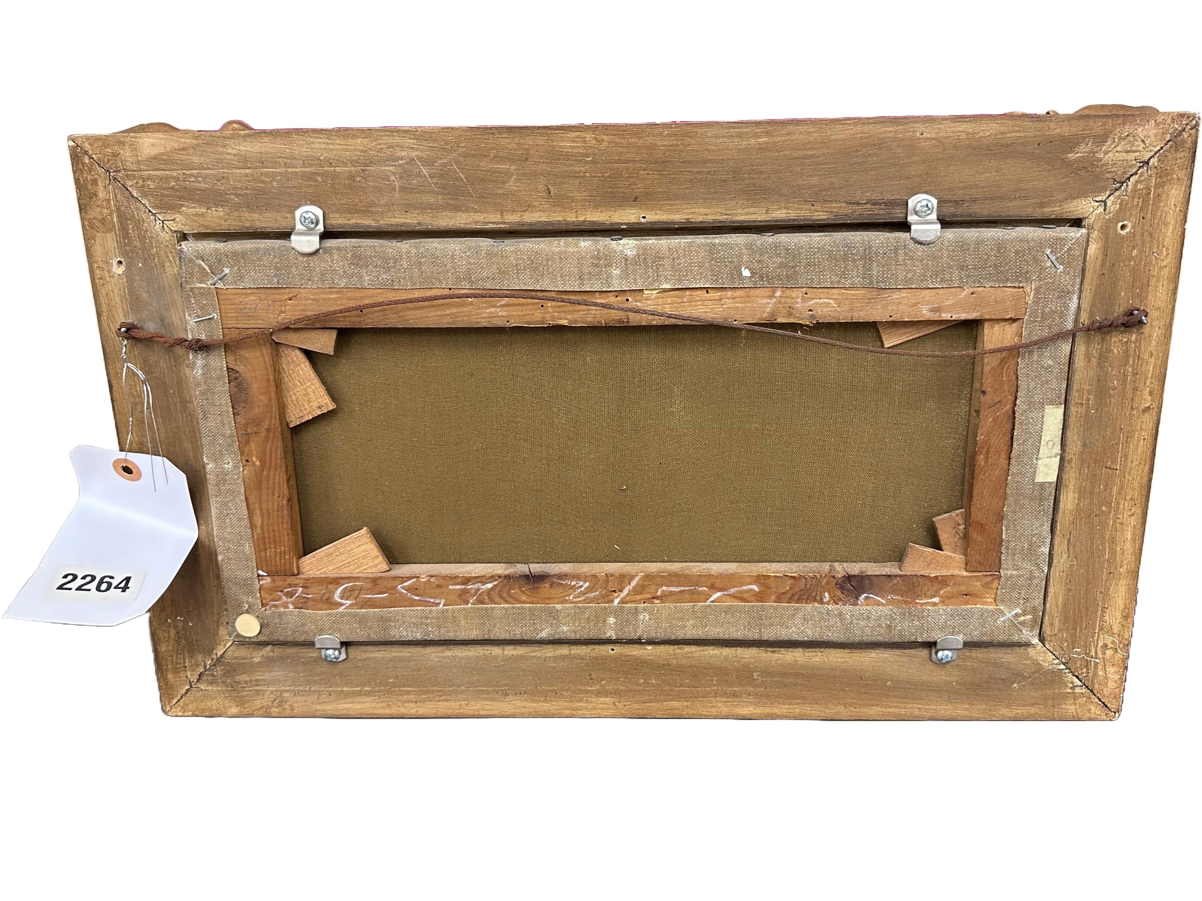 A stunning oil painting by British artist William G. Meadows of the Venice canals framed in carved giltwood. The back of the painting shows off linen canvas in an elegantly aged patina. Meadows was born in England and lived from 1825-1907. This