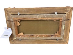 Cuadro al óleo enmarcado en madera dorada William G. Meadows Canal de Venecia