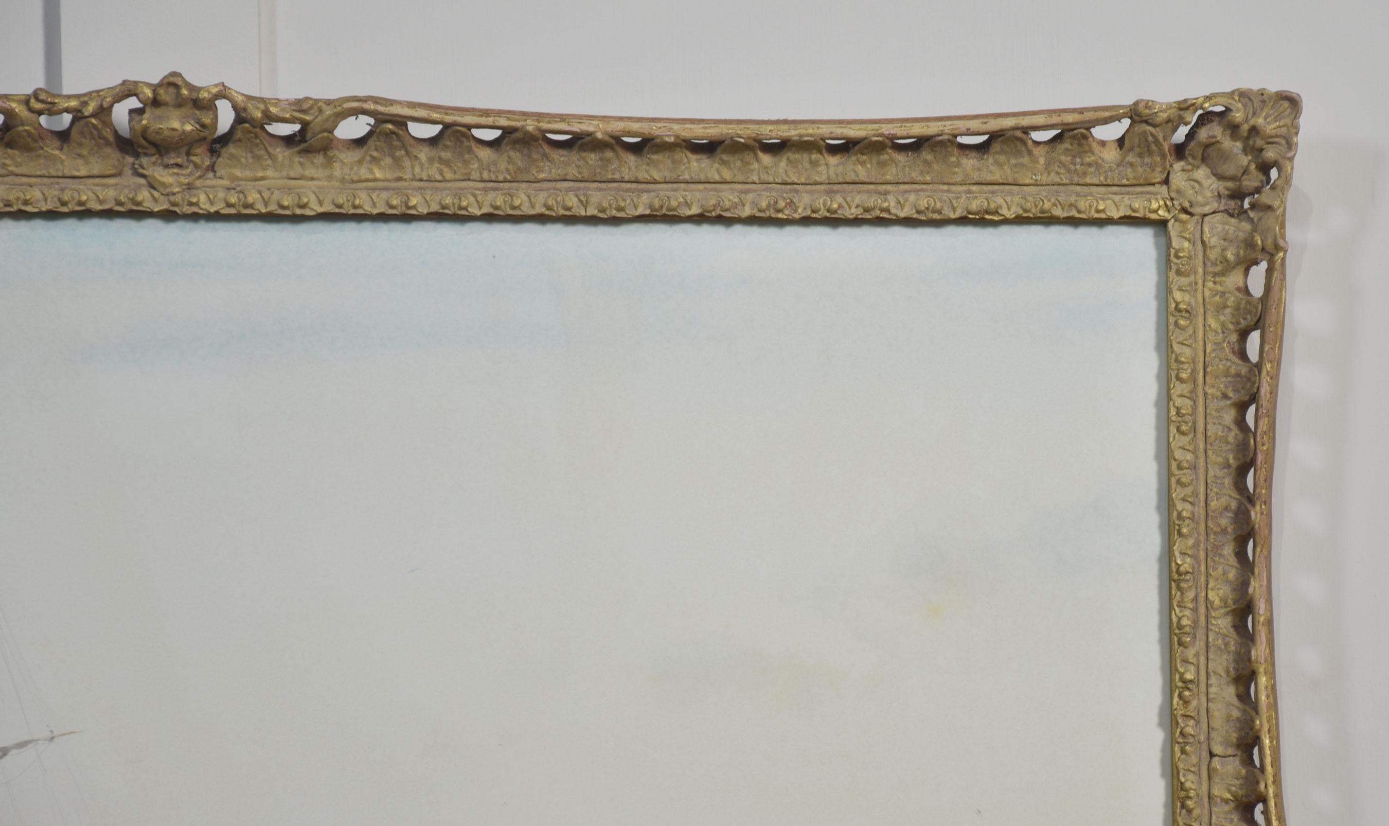 Giltwood framed watercolour In Good Condition In Cheshire, GB