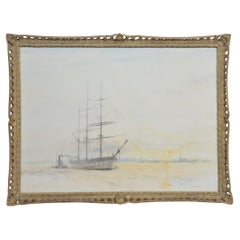 Giltwood framed watercolour