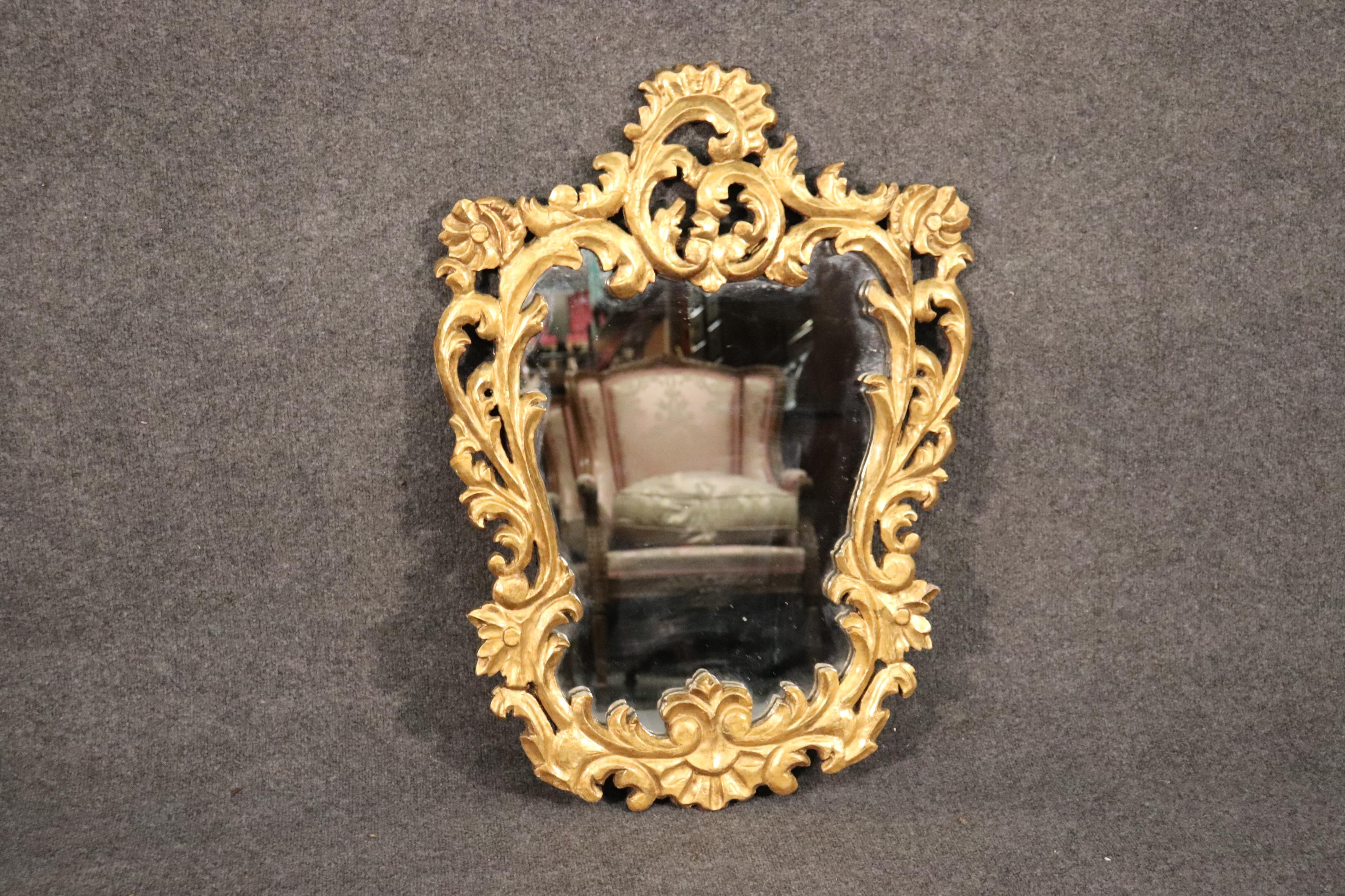 Giltwood French Rococo Wall Mirror, circa 1940s 1