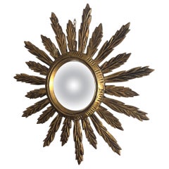 Giltwood Golden Sunburst Mirror, 1950s