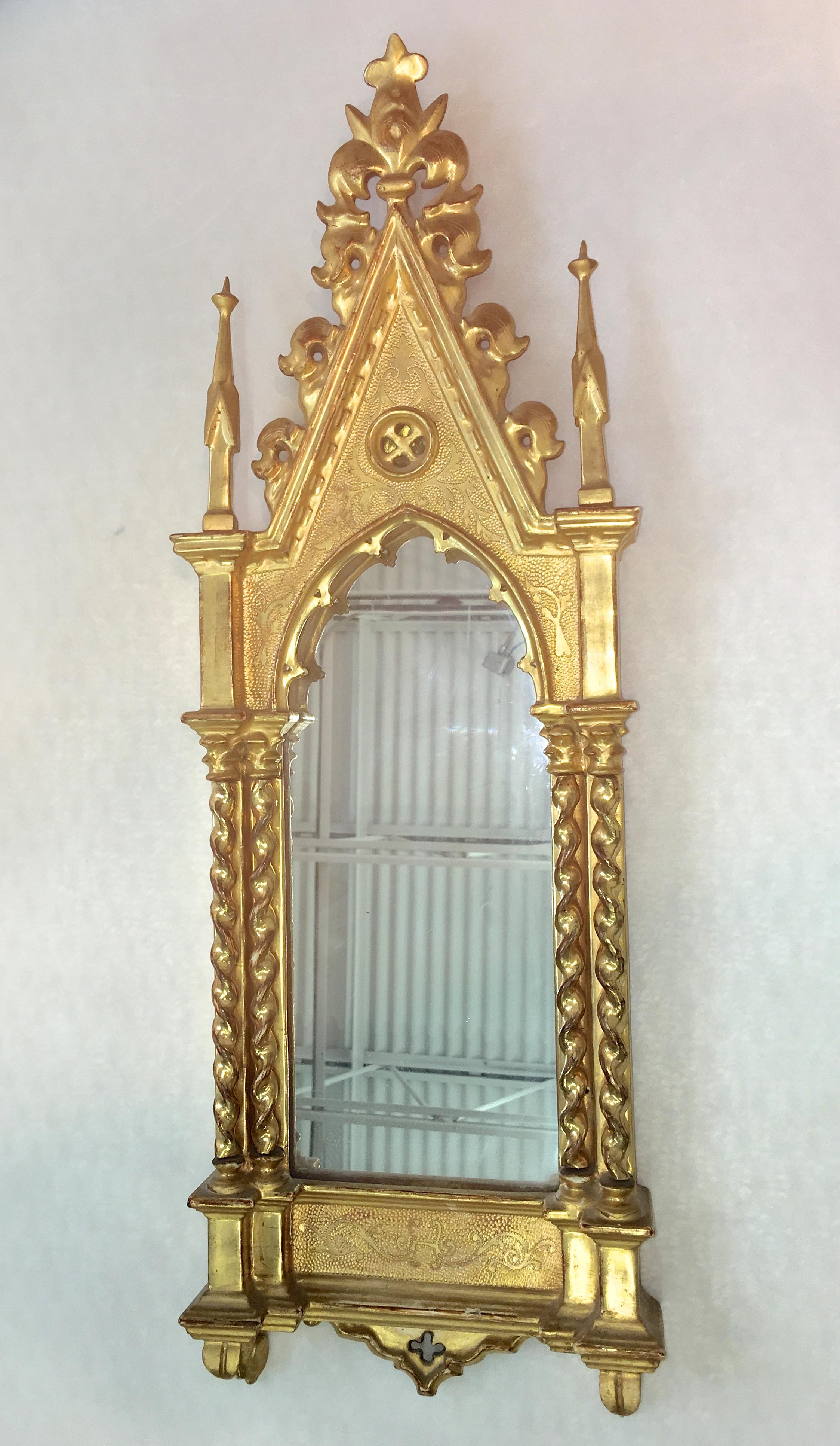 Giltwood Grand Tour Framed Gothic Mirror 1