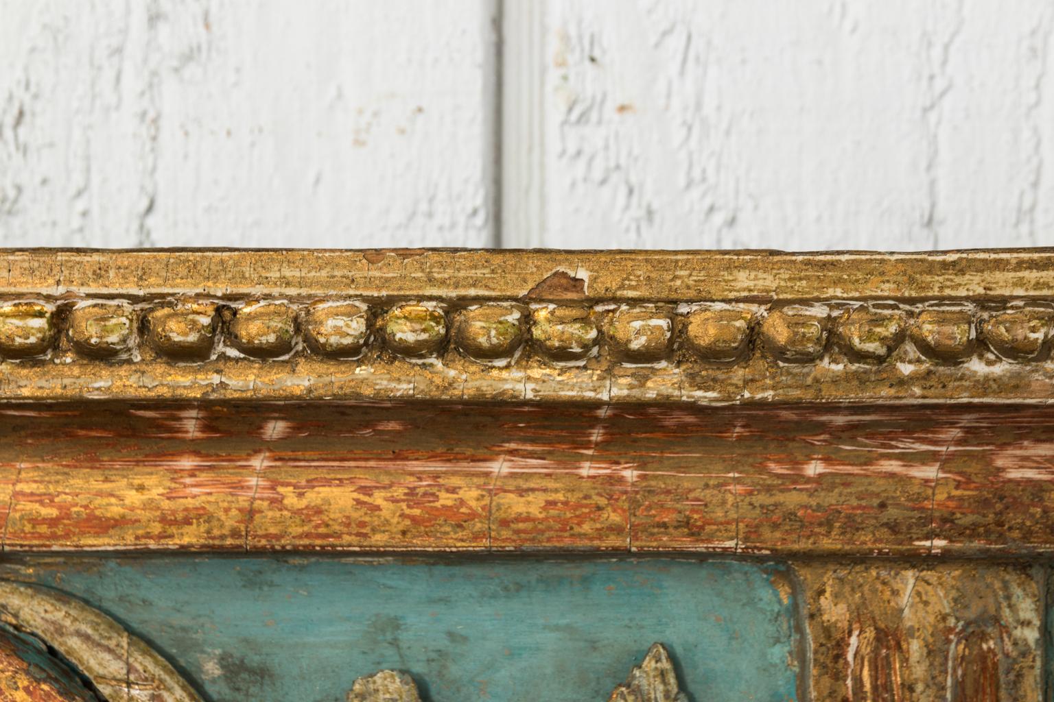 Painted Giltwood Gustavian Bracket Mirror For Sale