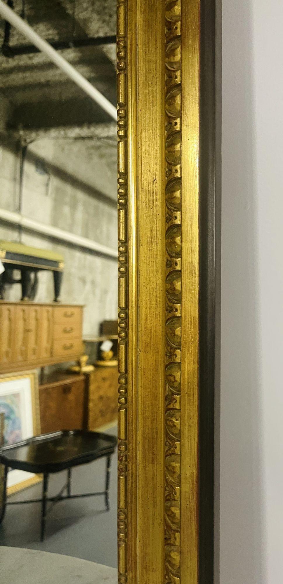 Vergoldetes Holz, Hollywood Regency-Wandspiegel, Kaminsimsspiegel, Konsole, Pier, Waschtisch (Spiegel) im Angebot