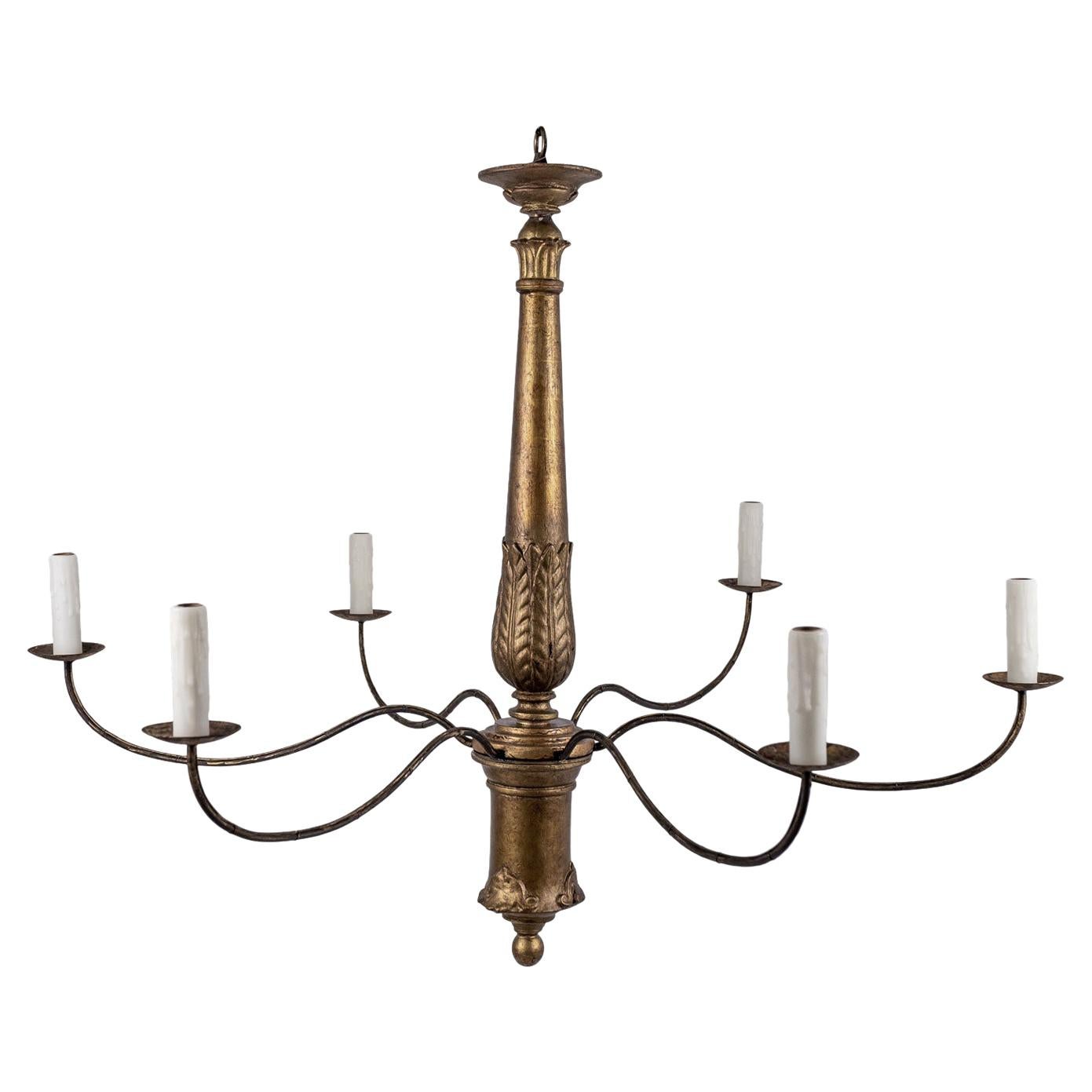 Giltwood Italian Chandelier