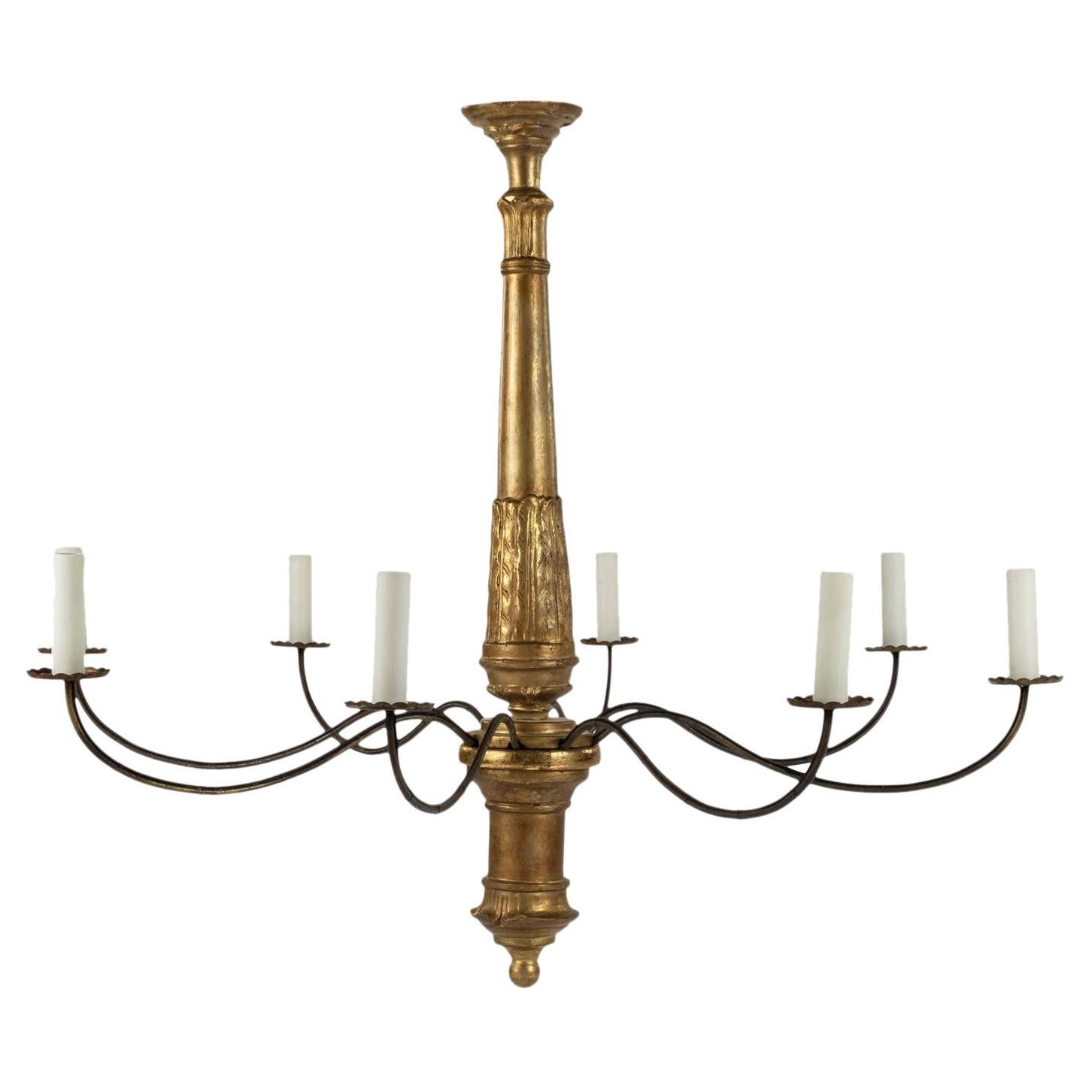 Giltwood Italian Chandelier