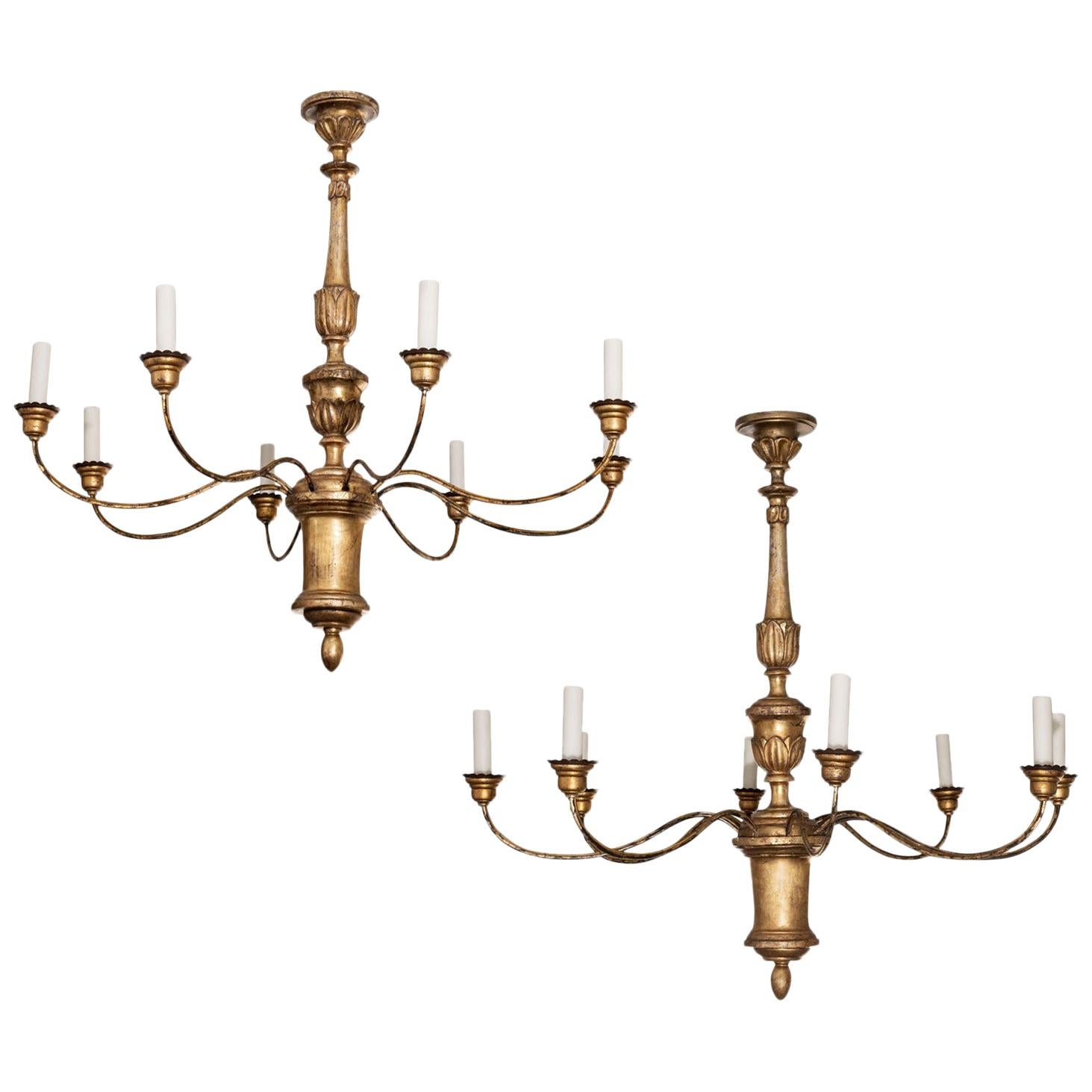 Giltwood Italian Chandeliers