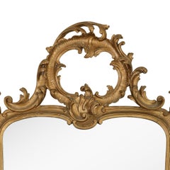 Giltwood Italian Mirror with Patina