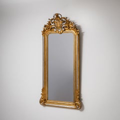 Giltwood Louis Philippe Wall Mirror, Late 19th Century