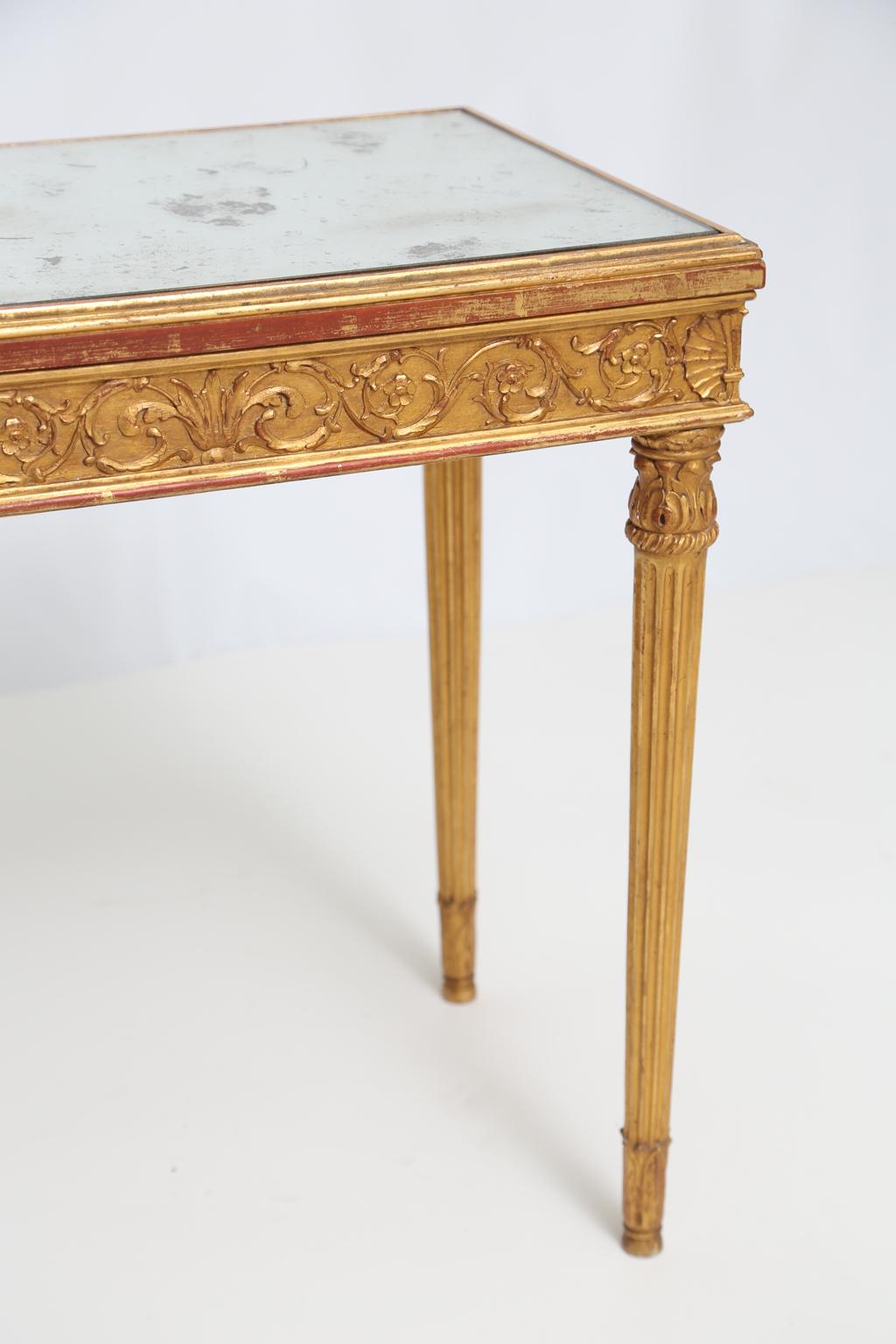 Mid-20th Century Giltwood Louis XVI Style Accent Table