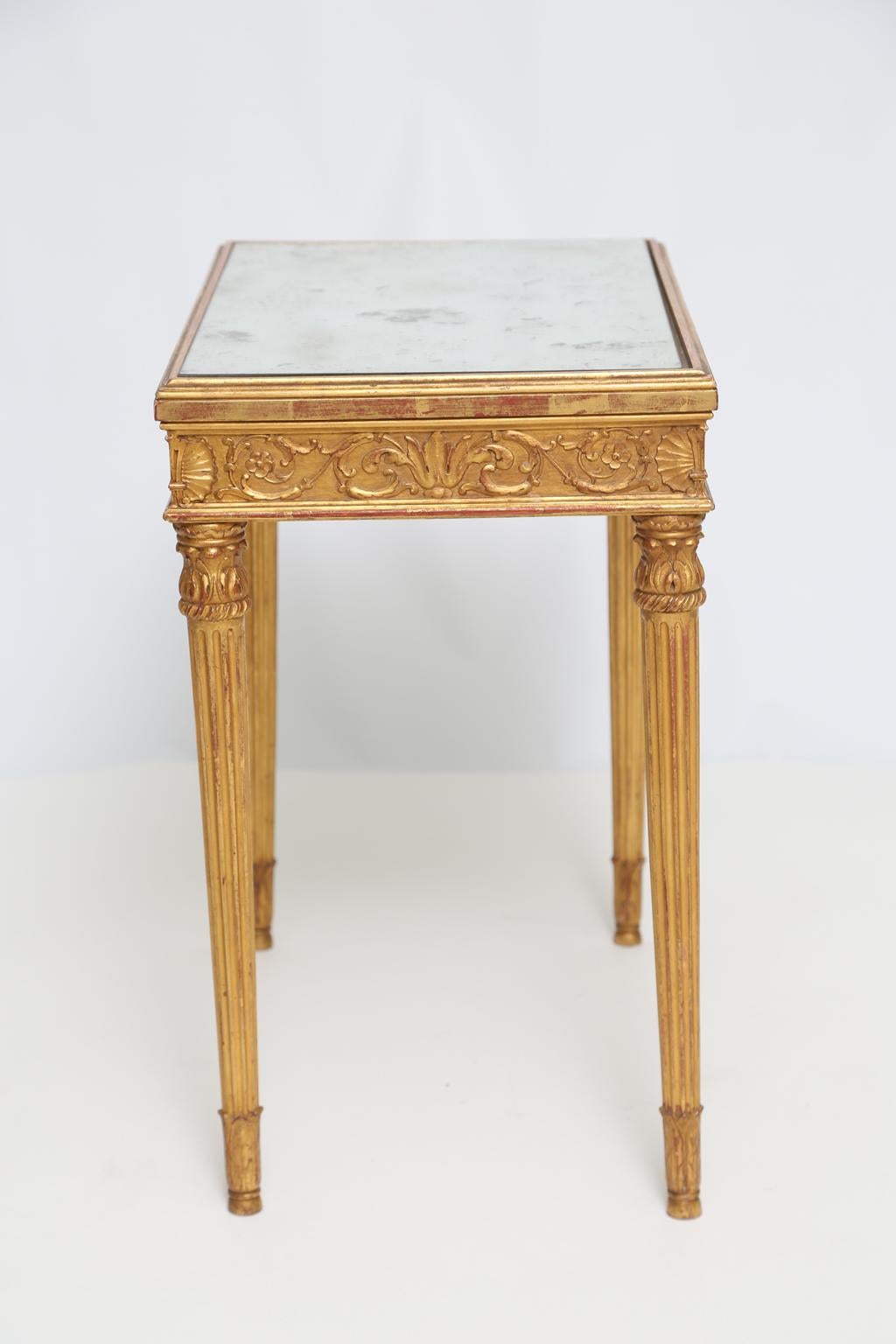 Giltwood Louis XVI Style Accent Table 2