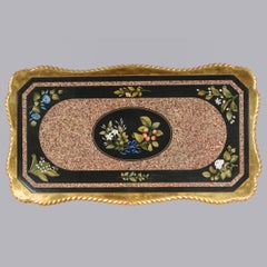Giltwood Low Centre Table With A Pietre Dure Inlaid Marble Top