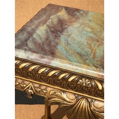 Giltwood Marble Top Console