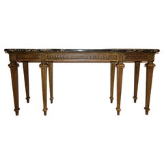 Giltwood Marble Top Console