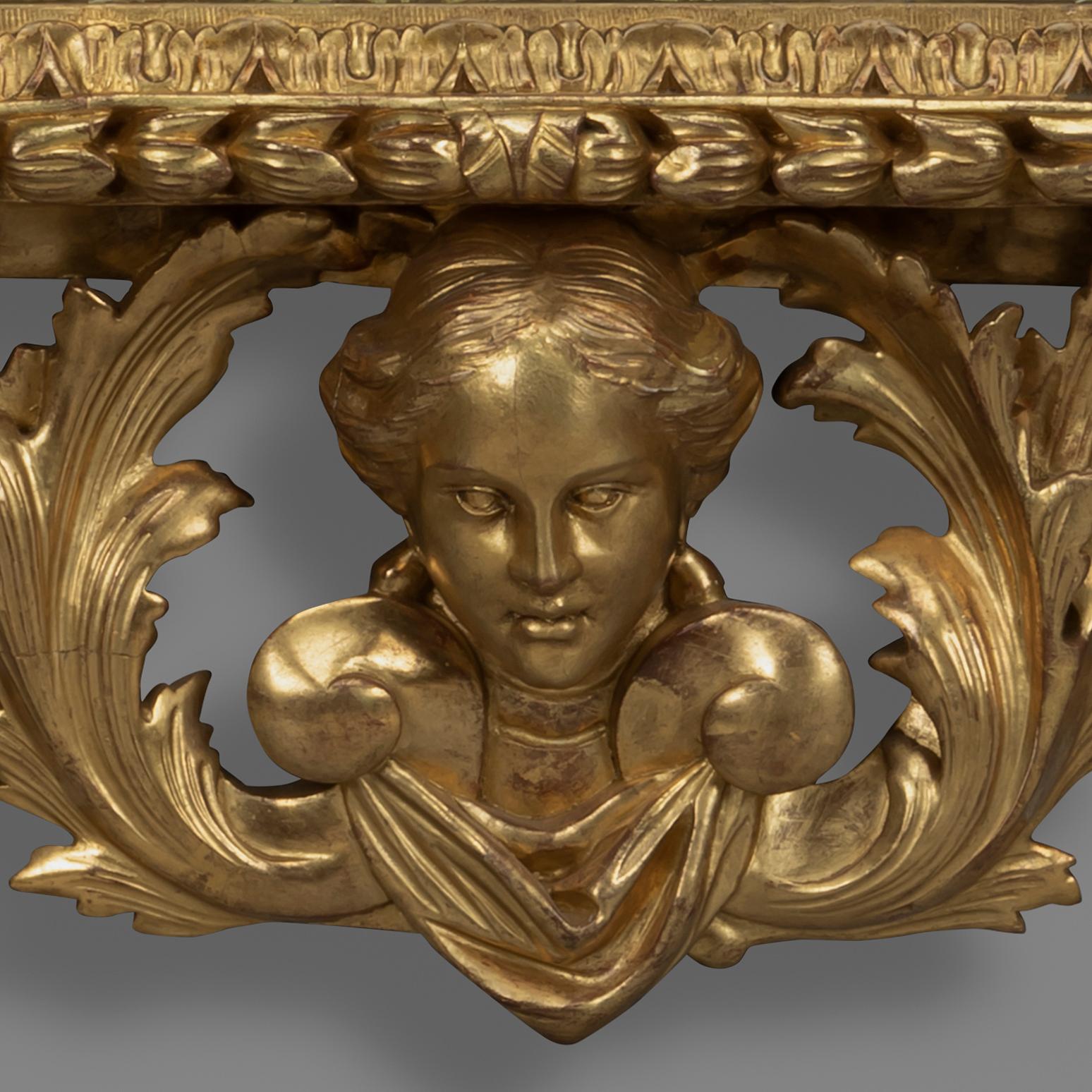Baroque Revival Giltwood Mirror Allegorical of The Seasons For Sale
