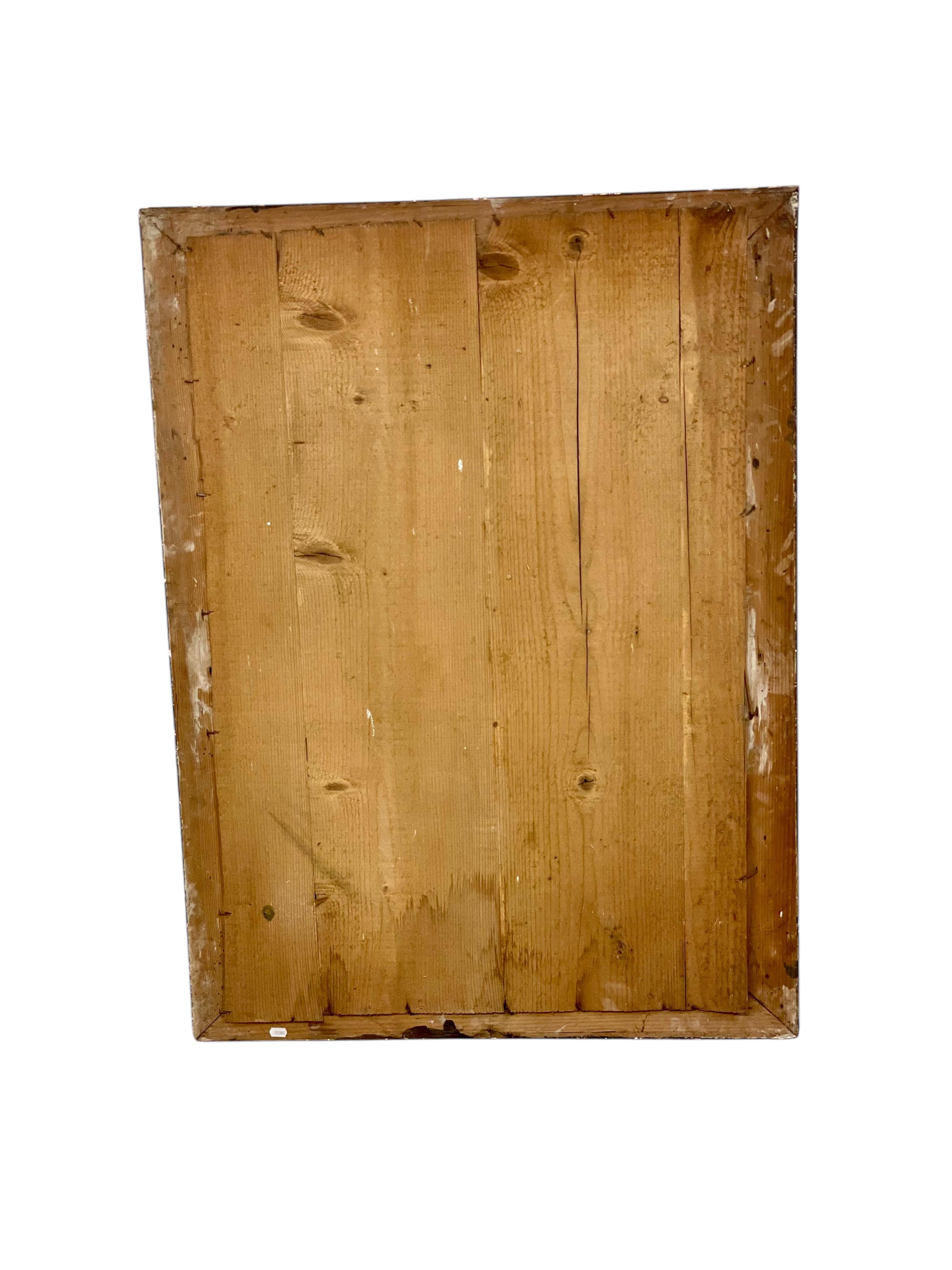 Miroir en bois doré patiné avec cadre sculpté orné, 19e siècle en vente 4