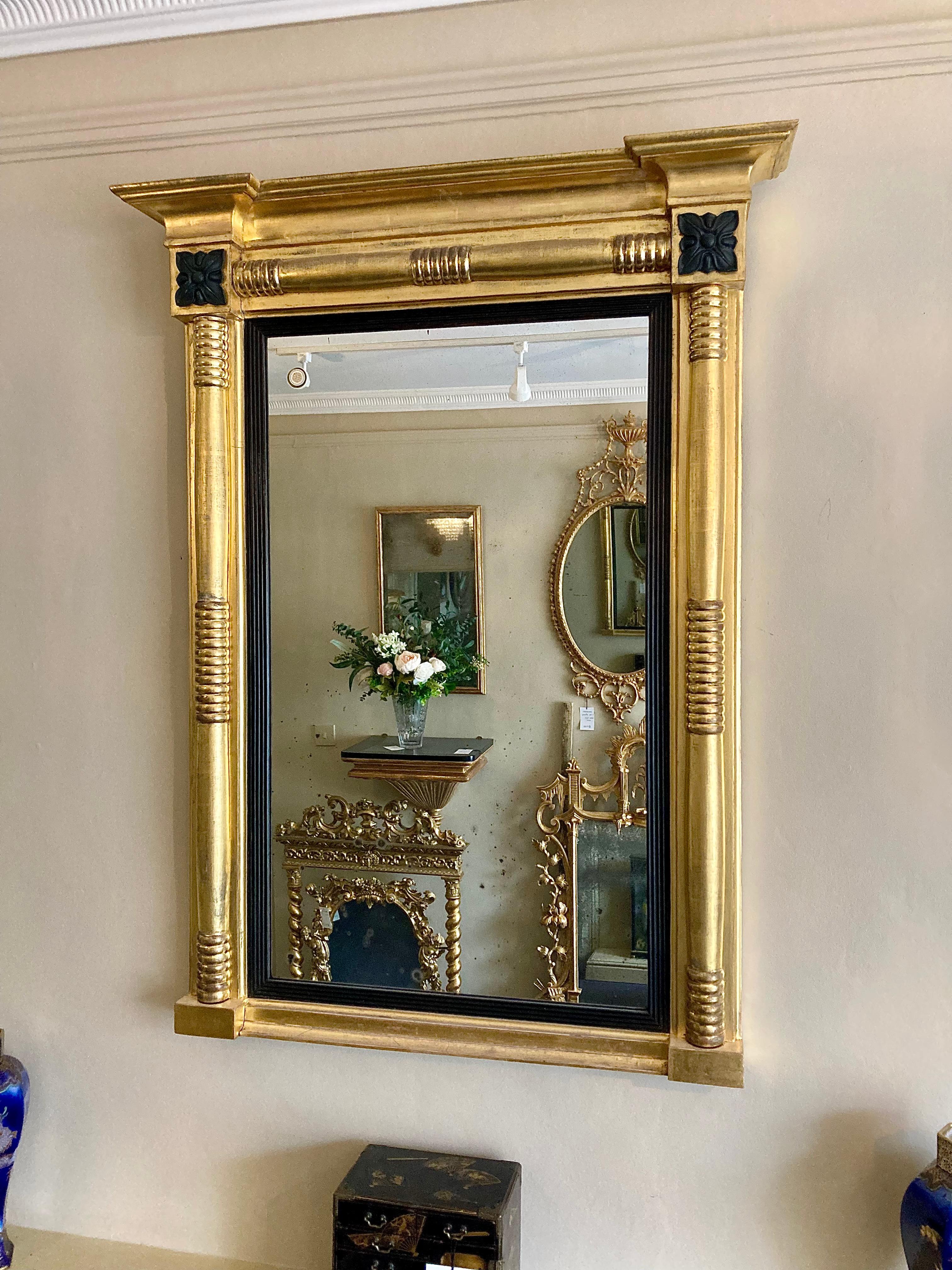 Giltwood Overmantle Pier Mirror For Sale 1