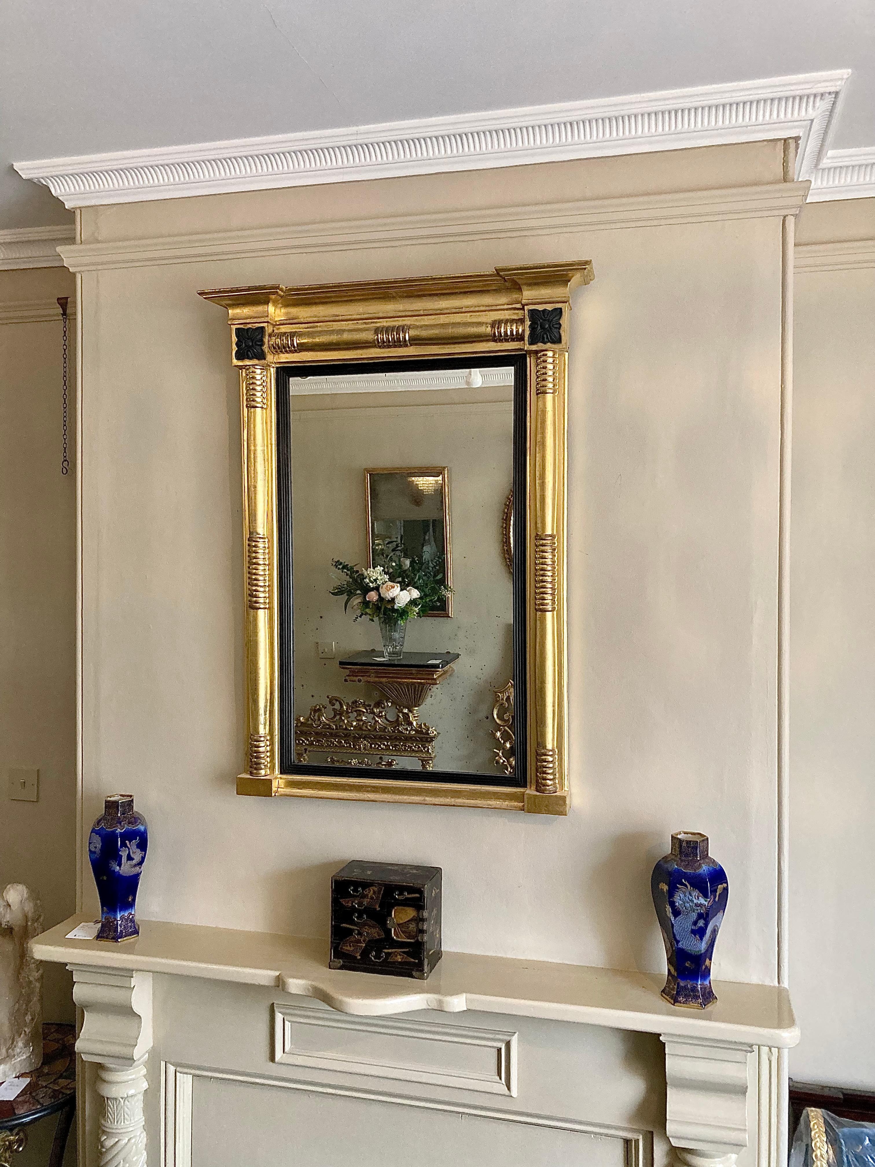 Giltwood Overmantle Pier Mirror For Sale 2