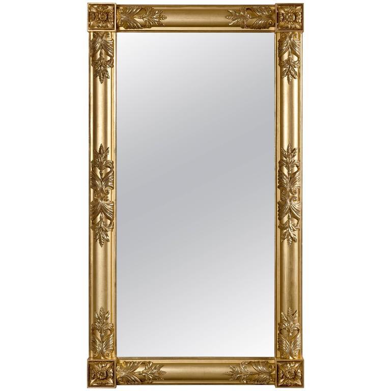American Giltwood Pier/Overmantle Mirror, circa 1830 For Sale