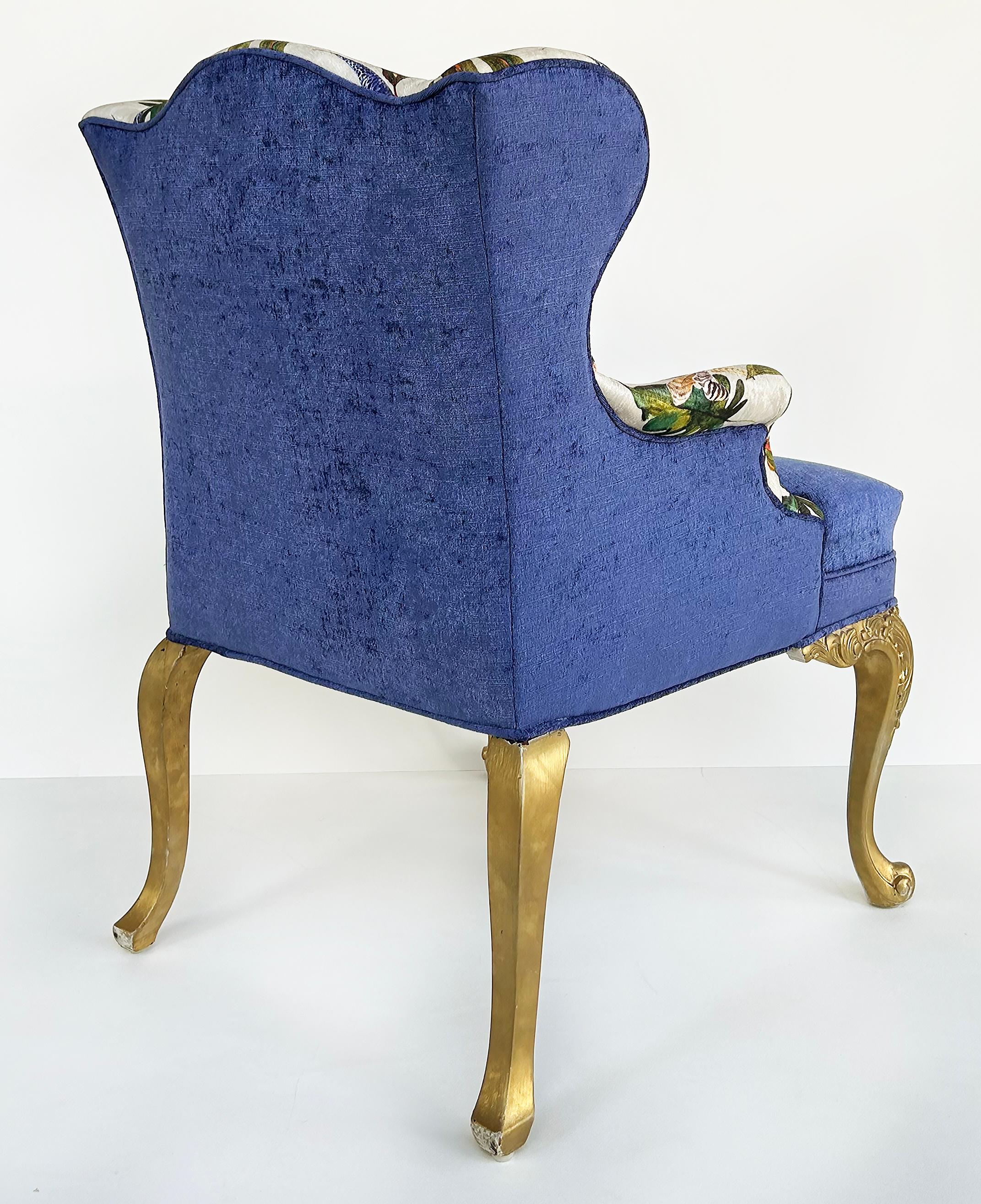 Giltwood Kürzlich gepolstert Ohrensessel mit Floral Print Stoff im Angebot 3