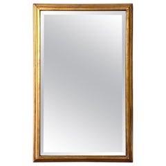 Giltwood Rectangular Beveled Mirror, 1940s