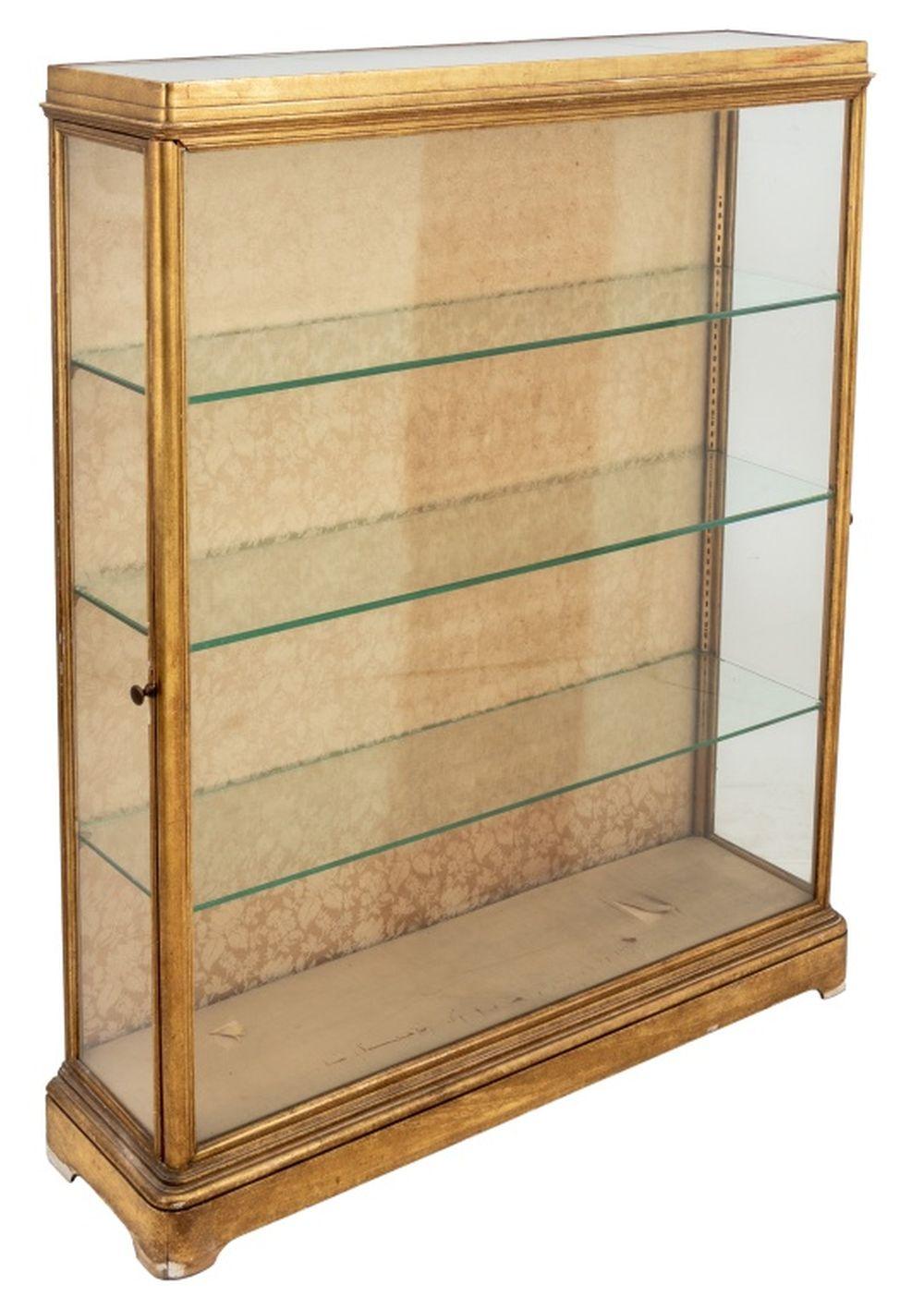 Rechteckige Vitrine aus Giltwood (Ästhetizismus) im Angebot