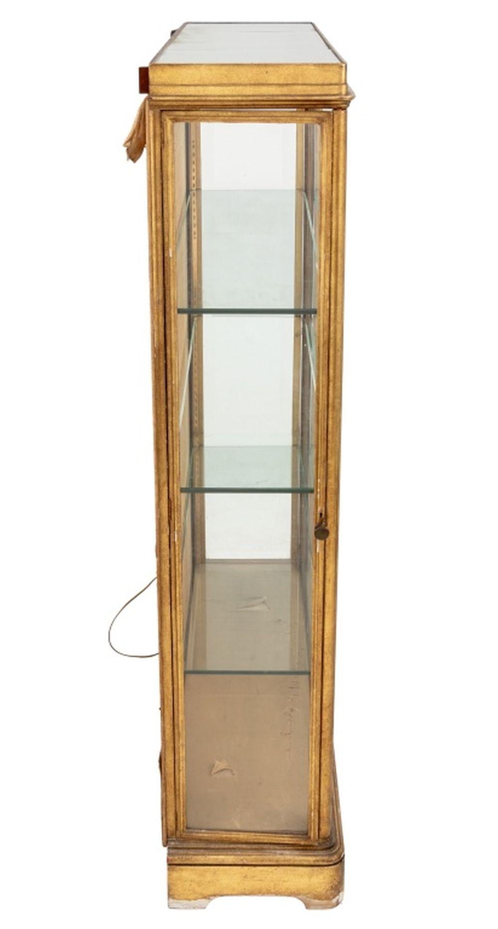 Rechteckige Vitrine aus Giltwood (20. Jahrhundert) im Angebot