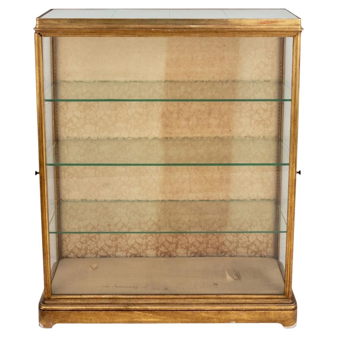 Rechteckige Vitrine aus Giltwood