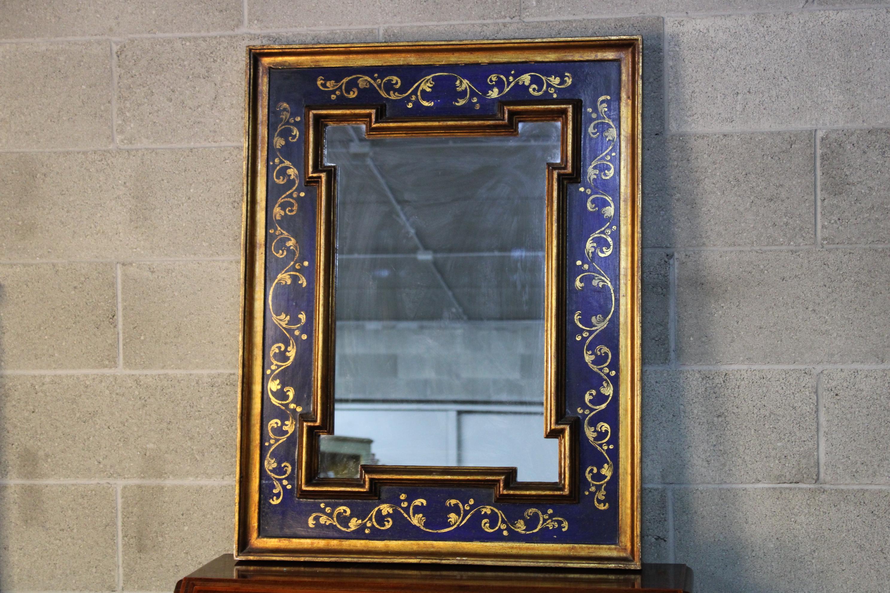 Italian 19th Century Gilt wood Rectangular Wall Mirror