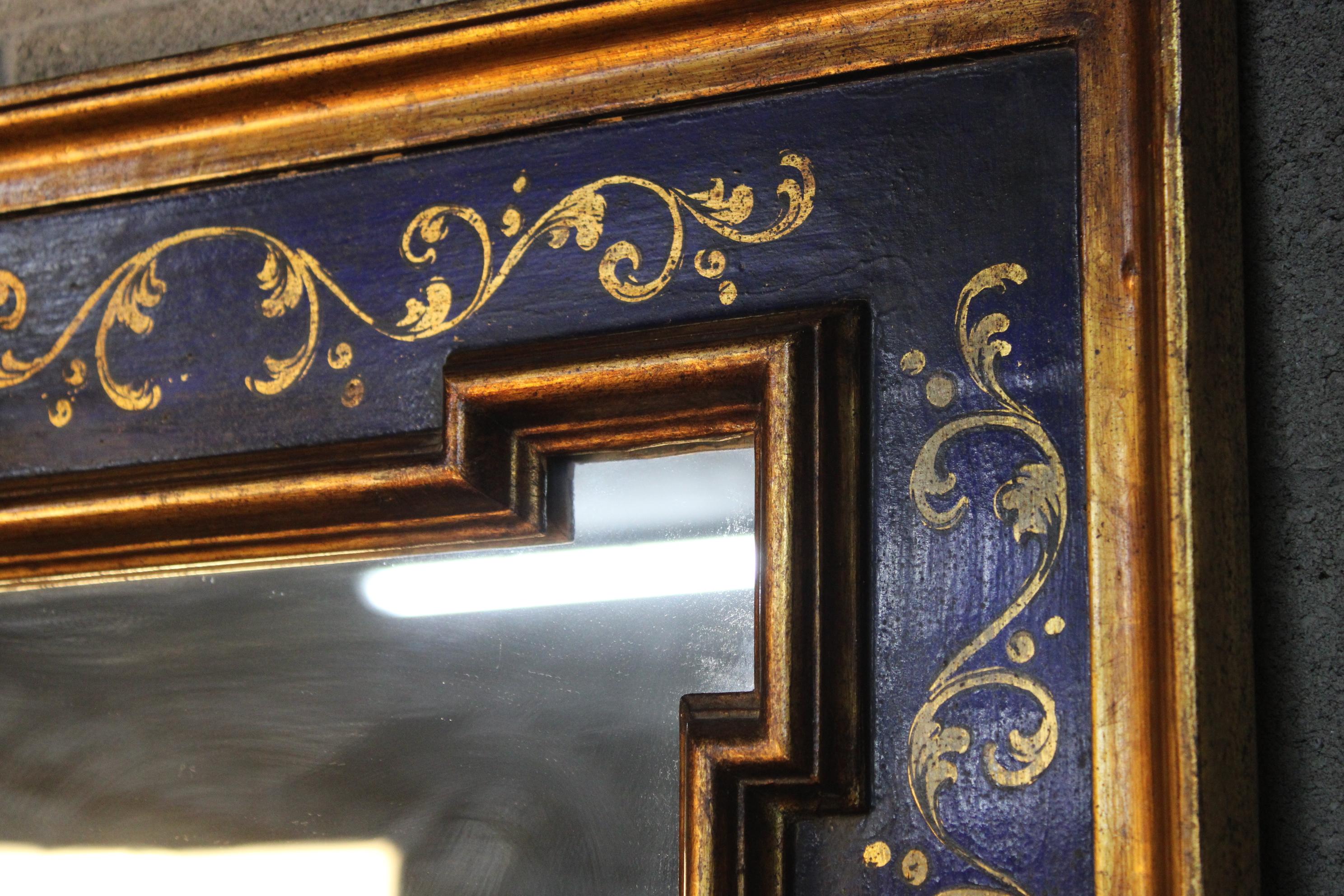 19th Century Gilt wood Rectangular Wall Mirror In Good Condition In Torino, IT