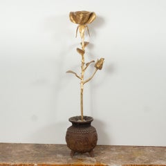 Sculpture de roses en bois doré de Carlos Villegas