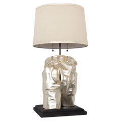 Giltwood Sculptural "Jeans" Table Lamp by Carlos Villegas