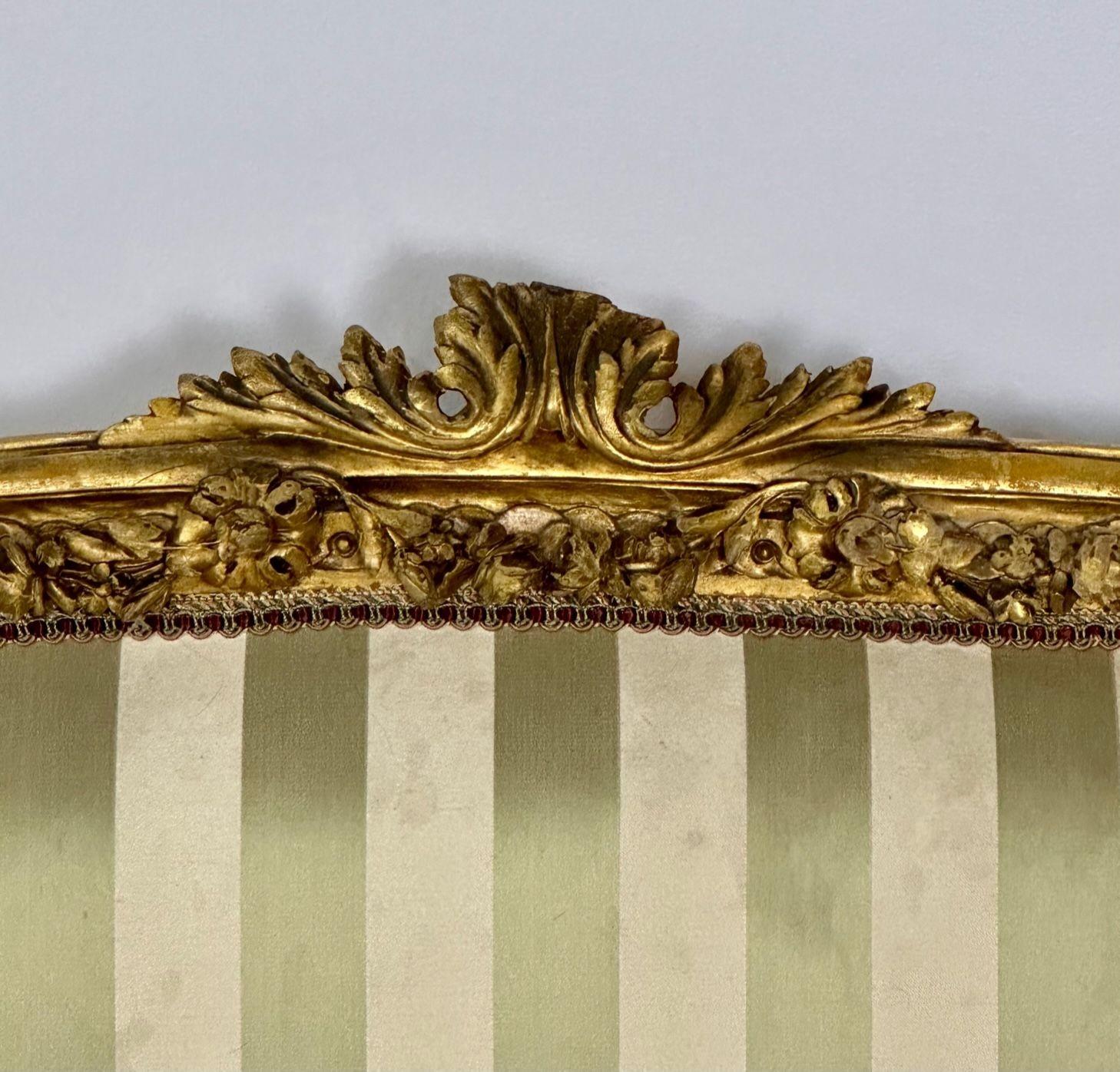 Giltwood Settee, Canape Louis XV, Durand, 19th Century, Solid Wood 7